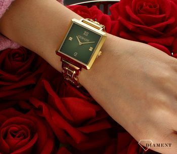 Zegarek damski Coeur de Lion na złotej bransolecie 'Szmaragdowa tarcza' 7622741605. Zegarek damski dla kobiet o swobodnym charakterze. Ten elegancki zegarek emanuje głębokim uczuciem harmonii (2).jpg