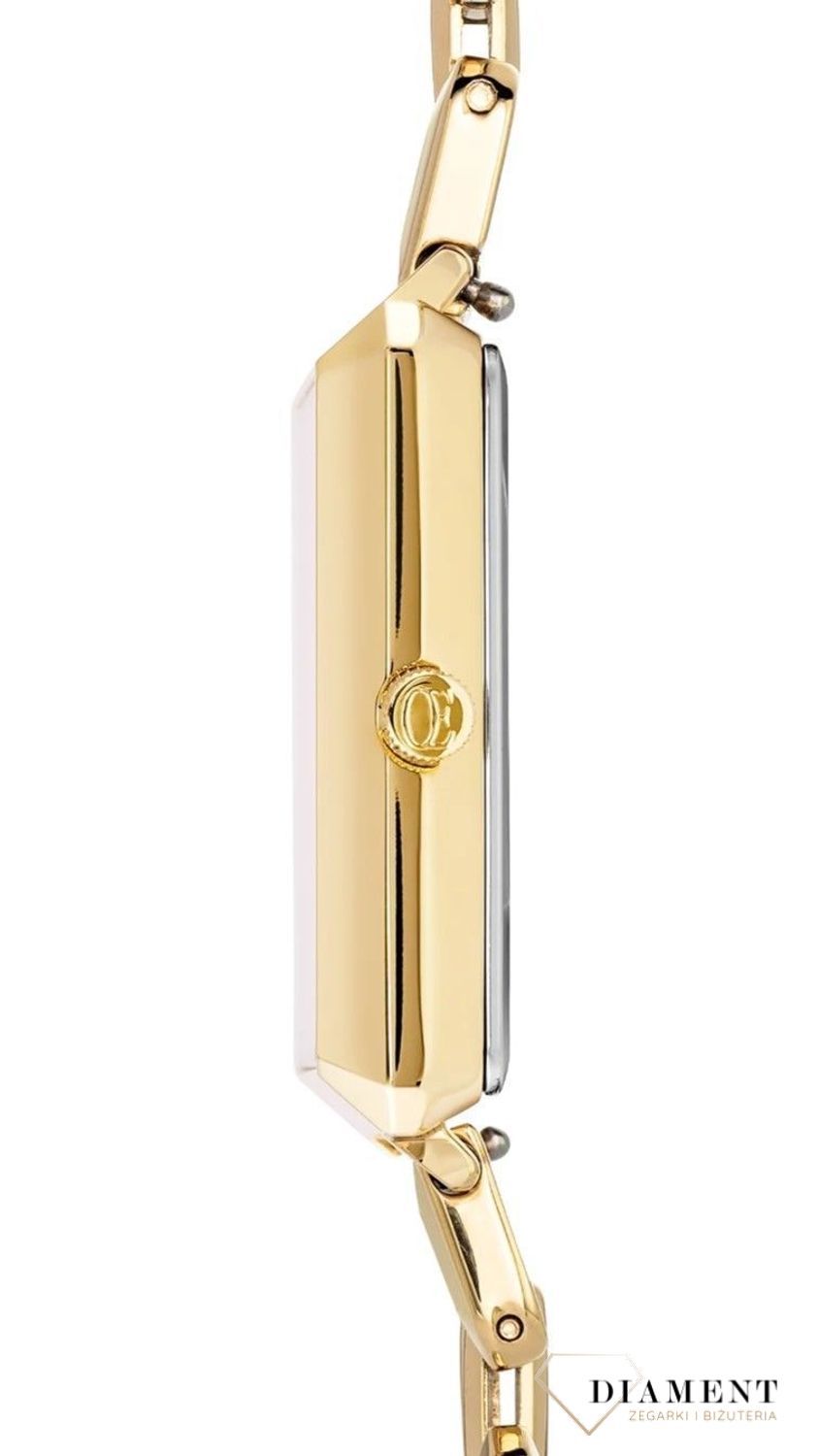 Zegarek damski Coeur de Lion Iconic Cube Ocean Vibes 7632741606.Piękny zegarek ozdobiony kryształami Swarovskiego. Zegarek na złotej biżuteryjnej bransolecie. Piękne uzupełnienie każdej damskiej stylizacji. Zegar.jpg