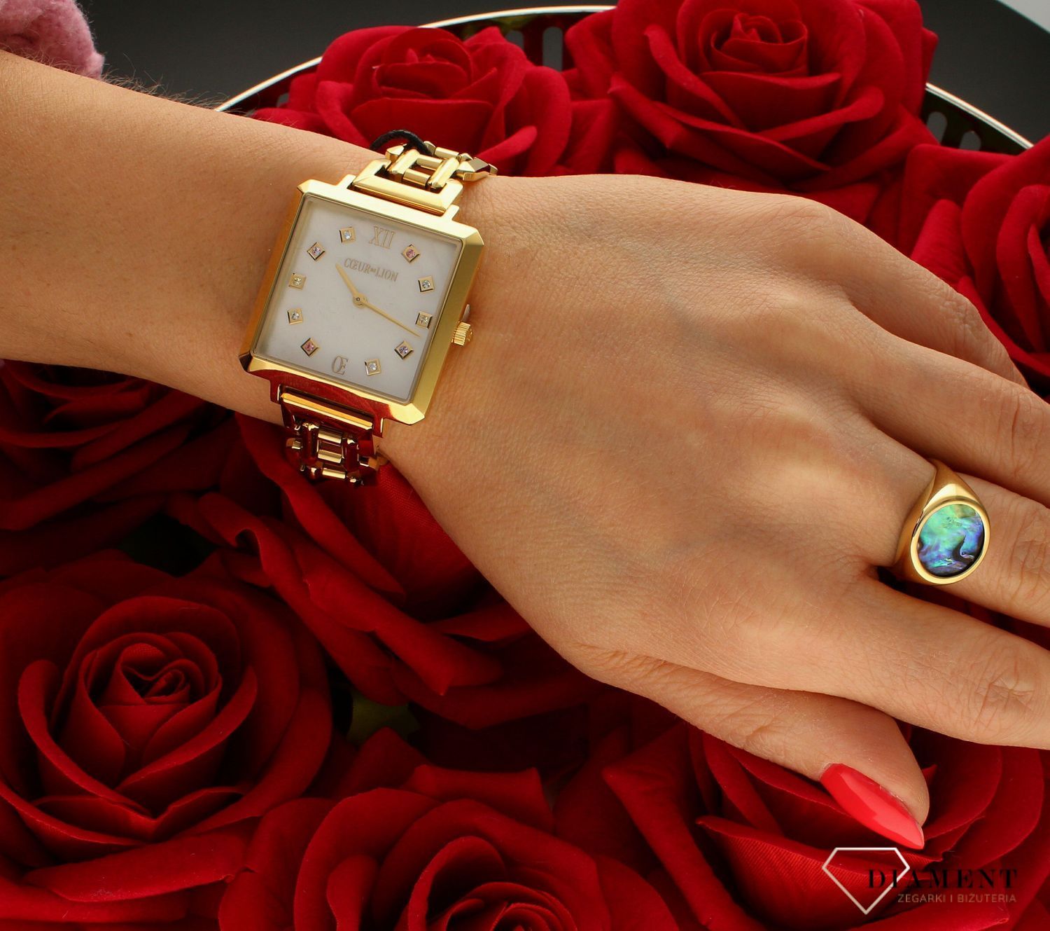 Zegarek damski Coeur de Lion na złotej bransolecie 'Złote Momenty' 7632741643dfd.jpg