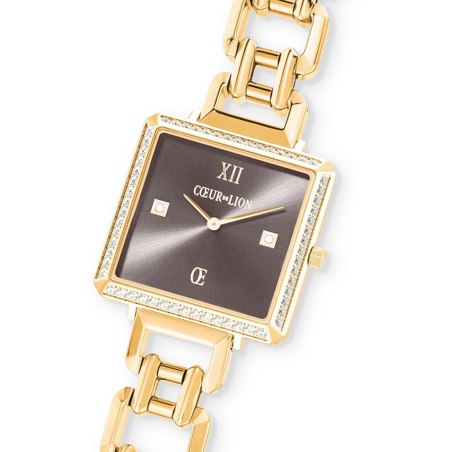 Zegarek damski Coeur de Lion na złotej bransolecie 767274-1611 . Zegarek damski biżuteryjny. Modny zegarek damski na prezent. Zegarek damski z cyrkoniami. Zegarek dla kobiety Coeur de Lion..jpg