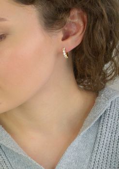 Kolczyki damskie TI SENTO – srebro rodowane 925, częściowo złocone 18K, zdobione cyrkoniami. Hipoalergiczne, eleganckie i subtelne, idealne solo lub w zestawie z innymi produktami TI SENTO (1).JPG