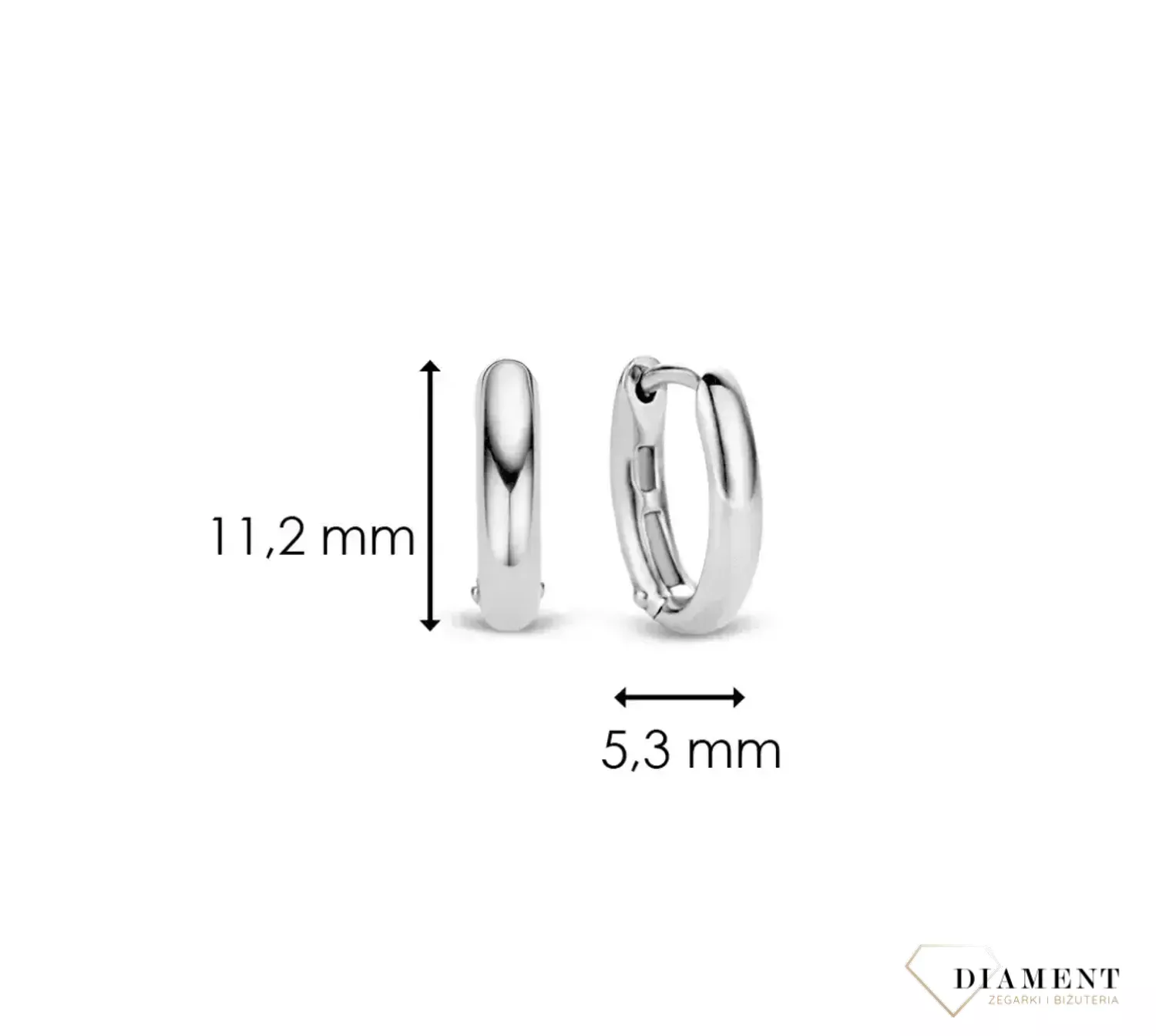 Srebrne kolczyki TI SENTO MILANO Owal 7759SI. Srebrne kolczyki w kształcie owalu (2).webp