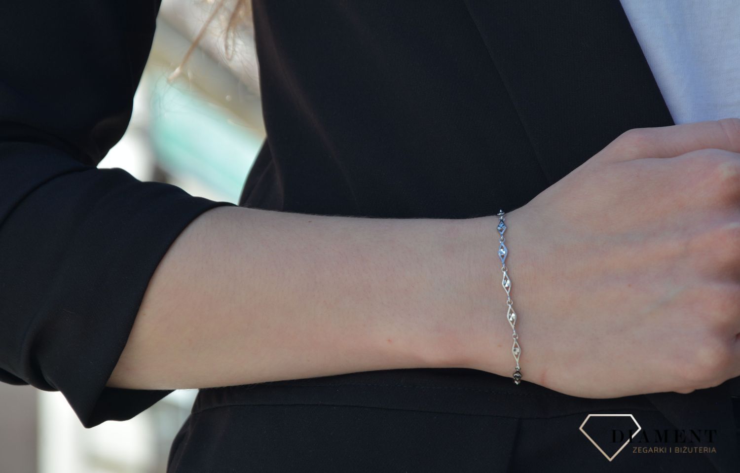 Bransoletka srebrna łezka ✓Biżuteria srebrna ✓Biżuteria srebrna w Sklepie z Biżuterią zegarki-diament.pl✓Piękna i Elegancka Bransoletka dla Kobiet✓Prawdziwe Srebro✓Darmowa wysyłka✓.jpg