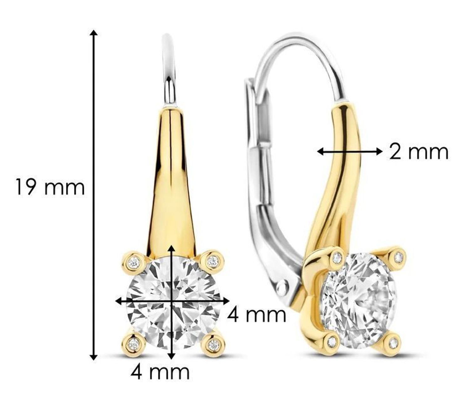 Kolczyki damskie TI SENTO 78009ZY – srebro 925 pozłacane, wiszące, zdobione dużą cyrkonią. Eleganckie i efektowne, idealne do codziennych stylizacji i na 1.jpg