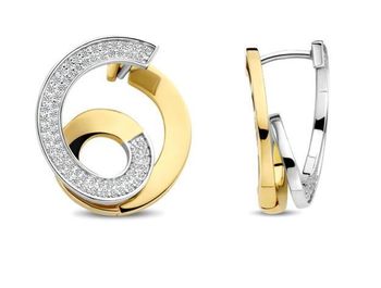 Kolczyki TI SENTO 78040ZY – srebrne kolczyki 925 pozłacane 18K Circle & Cross-Over (2).jpg