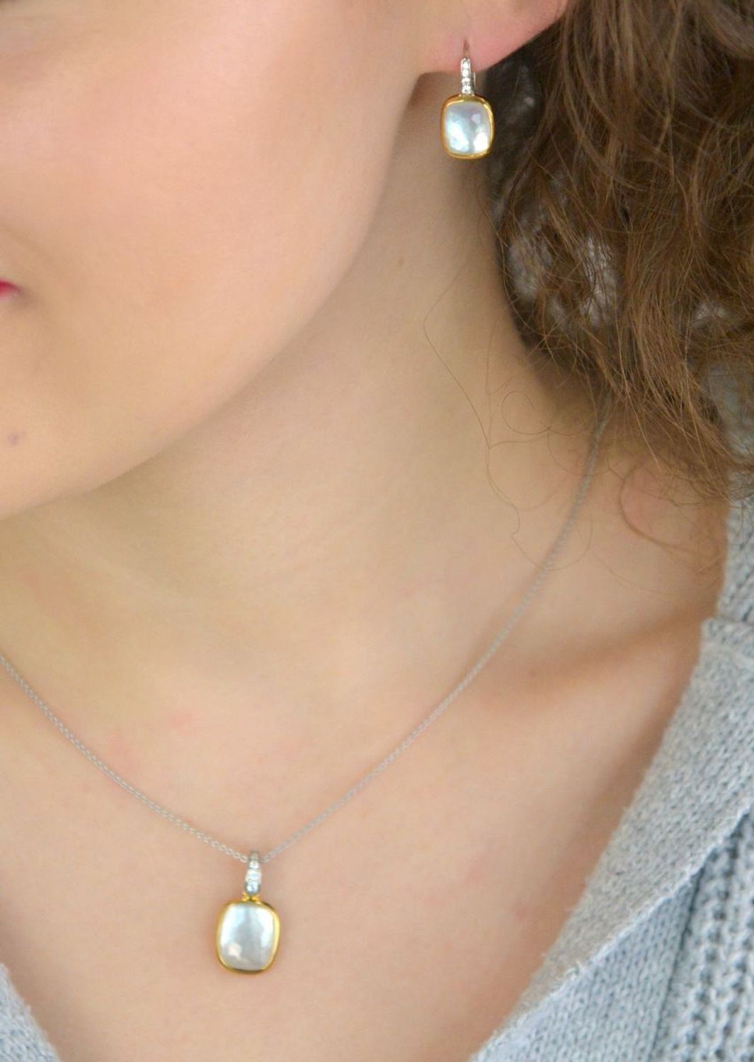 Kolczyki damskie TI SENTO – srebro rodowane 925, częściowo złocone 18K i zdobione cyrkoniami. Hipoalergiczne, eleganckie i efektowne, idealne do codziennych stylizacji 3.jpg