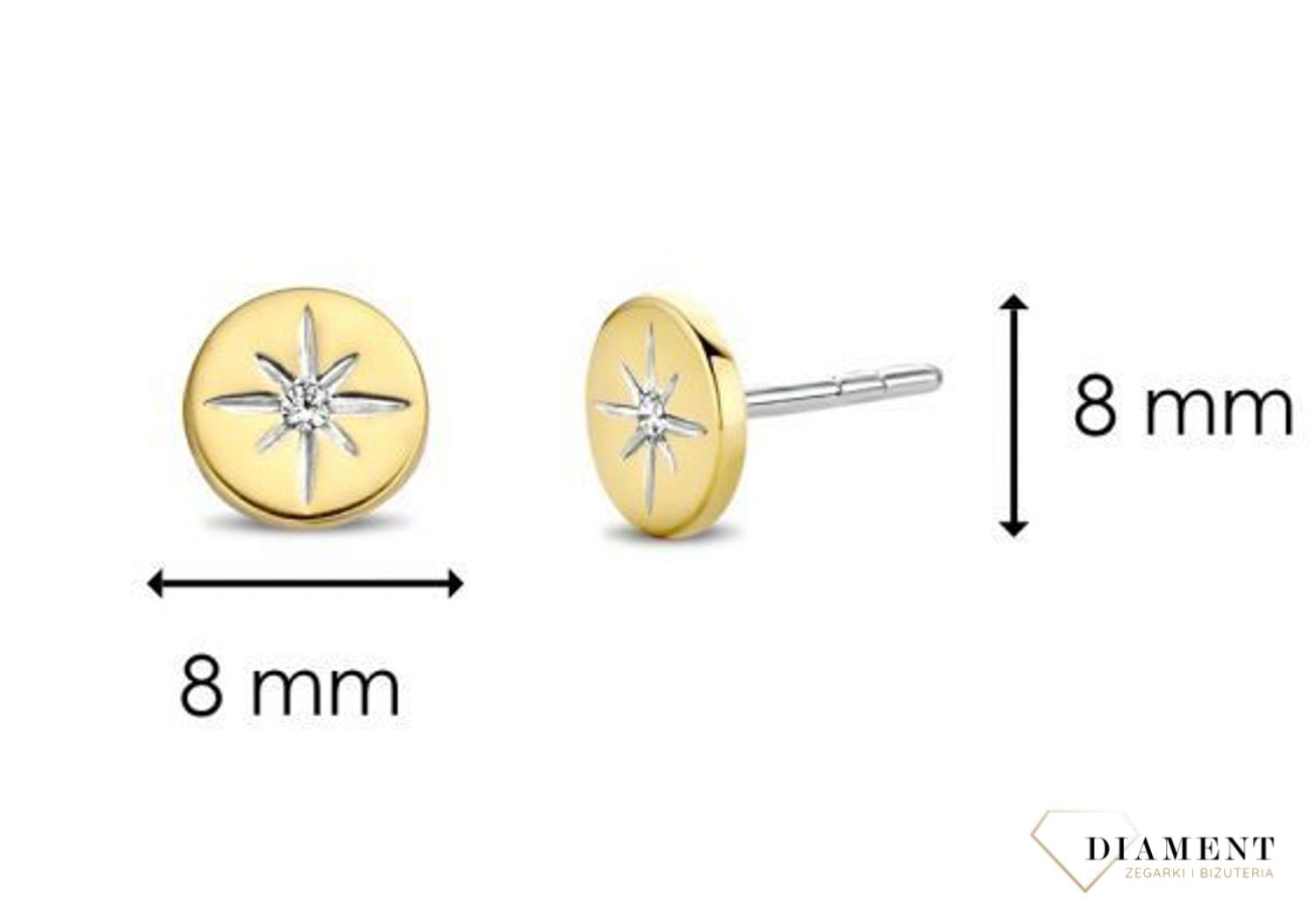 Srebrne kolczyki przy uchu Ti Sento pozłacane 7822ZY (1).jpg