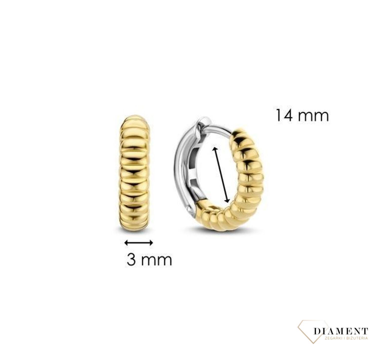 Srebrne kolczyki TI SENTO koła z pozłacaną częścią 7839SY (2).jpg