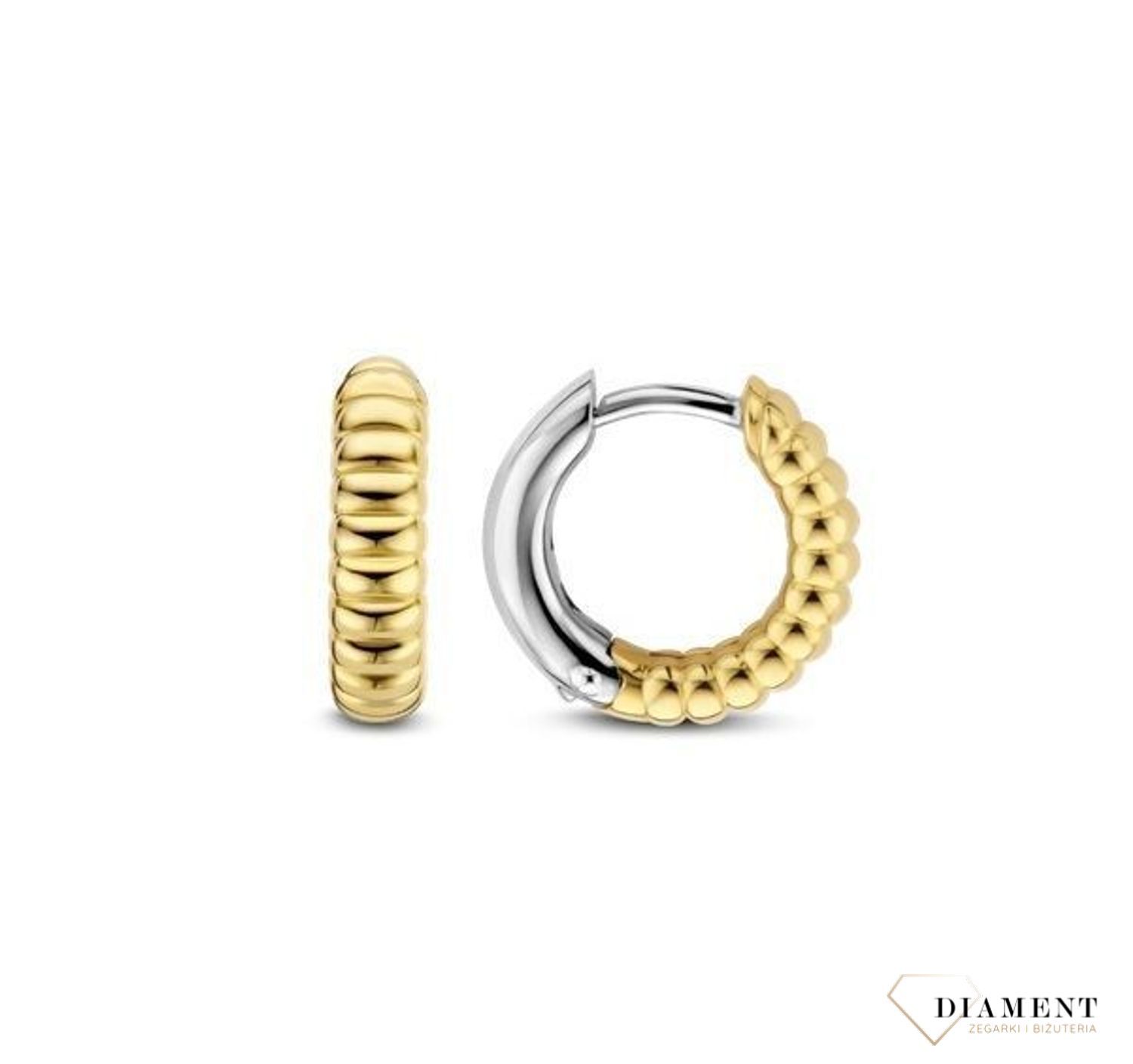 Srebrne kolczyki TI SENTO koła z pozłacaną częścią 7839SY (2).jpg