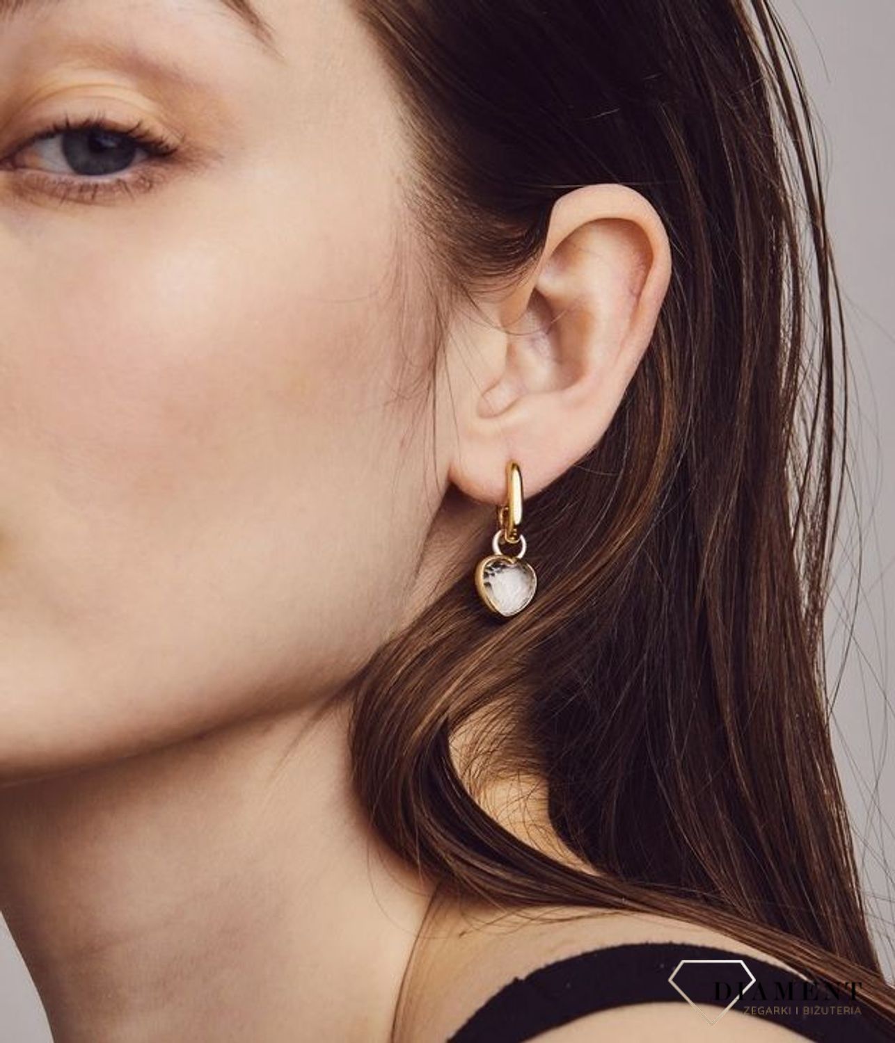 Srebrne kolczyki TI SENTO gładki pozłacany owal 7838ZY (4).jpg