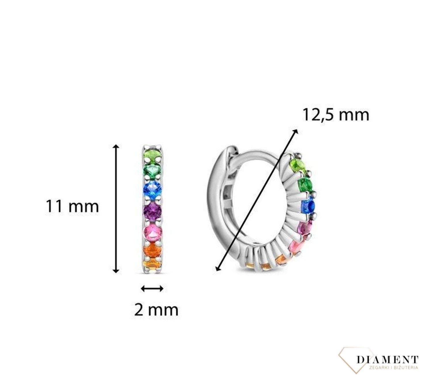 Kolczyki srebrne kolorowce cyrkonie Ti Sento Milano 7906MC (6).jpg