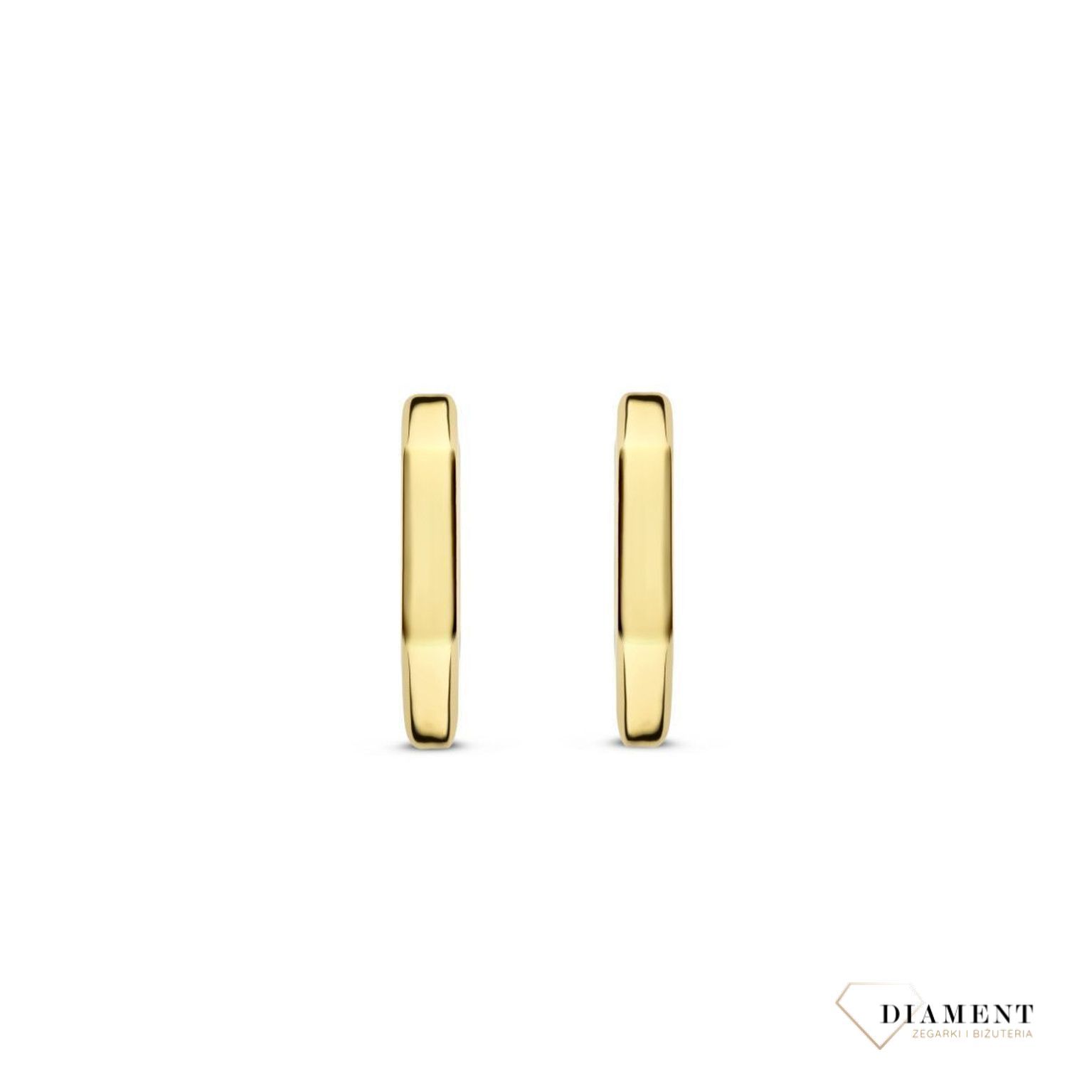 Kolczyki srebrne pokryte złotem TI SENTO Milano geometryczne koła  7929SY Urzekające kolczyki ze srebra pokrytego złotem w kształcie kółeczka. Kolczyki marki Ti Sento idealne dla kobiet, które kochają klasyczną biżuterię z n.jpg