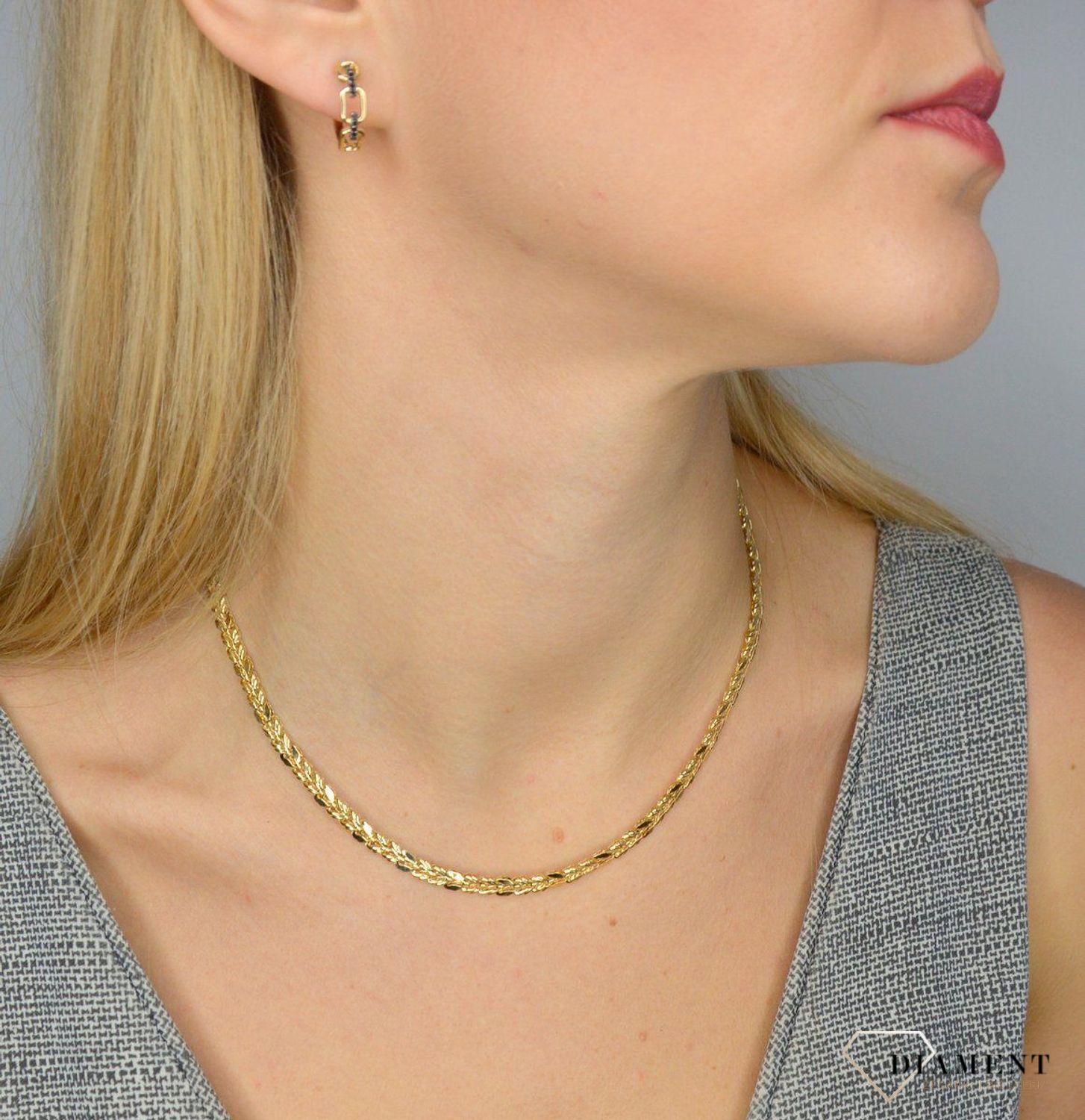 Kolczyki złote koła DIAMENT pancerka, czarne diamenty 0,11ct E79465Y Kolczyki złote z brylantami 79465E002-G1Q2.jpg