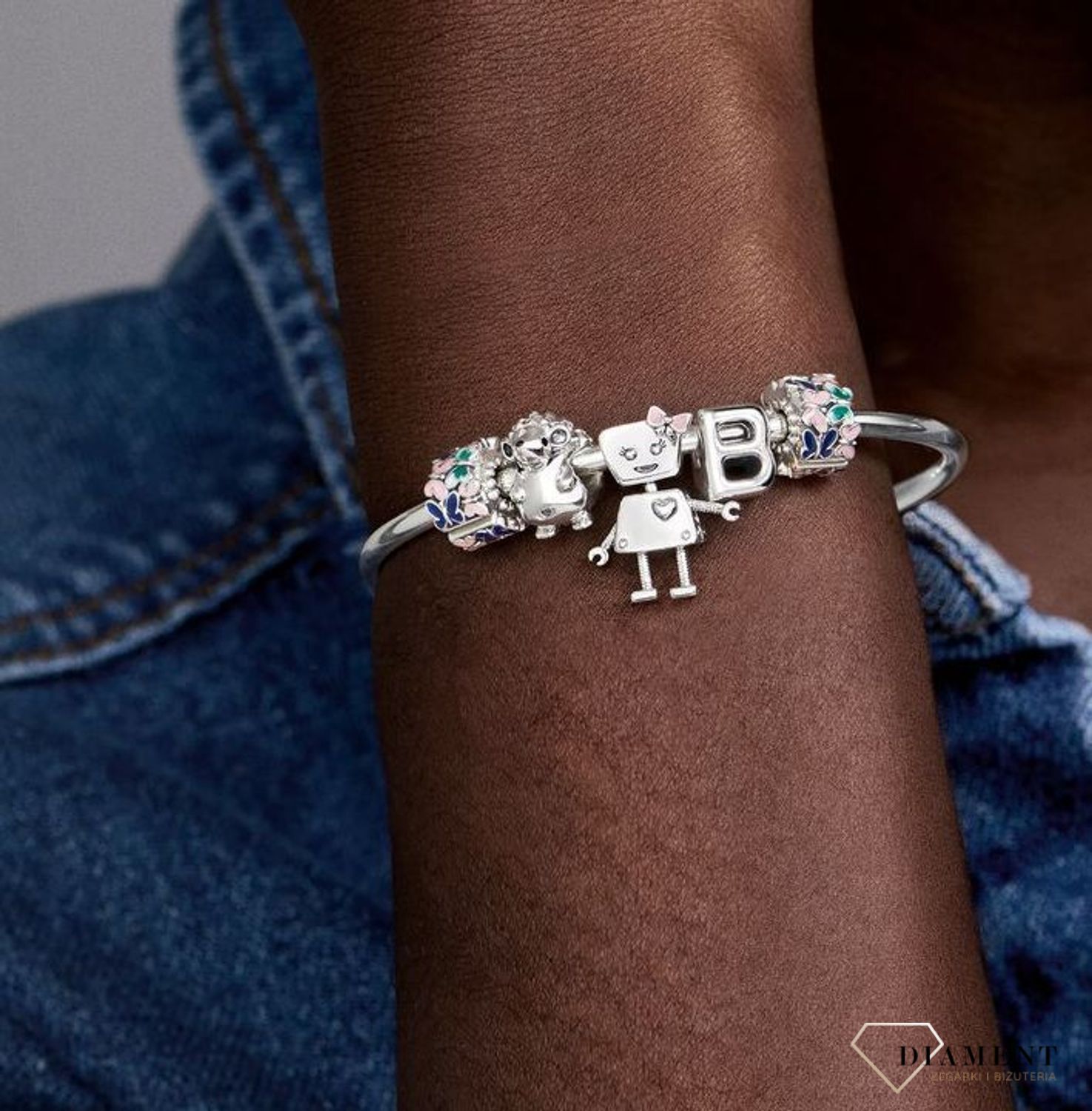 Charms Moments Klips Kolorowe Motylki DIA-CHA-4141-925. Modny charms do bransoletki klips Kolorowe motylki.jpg