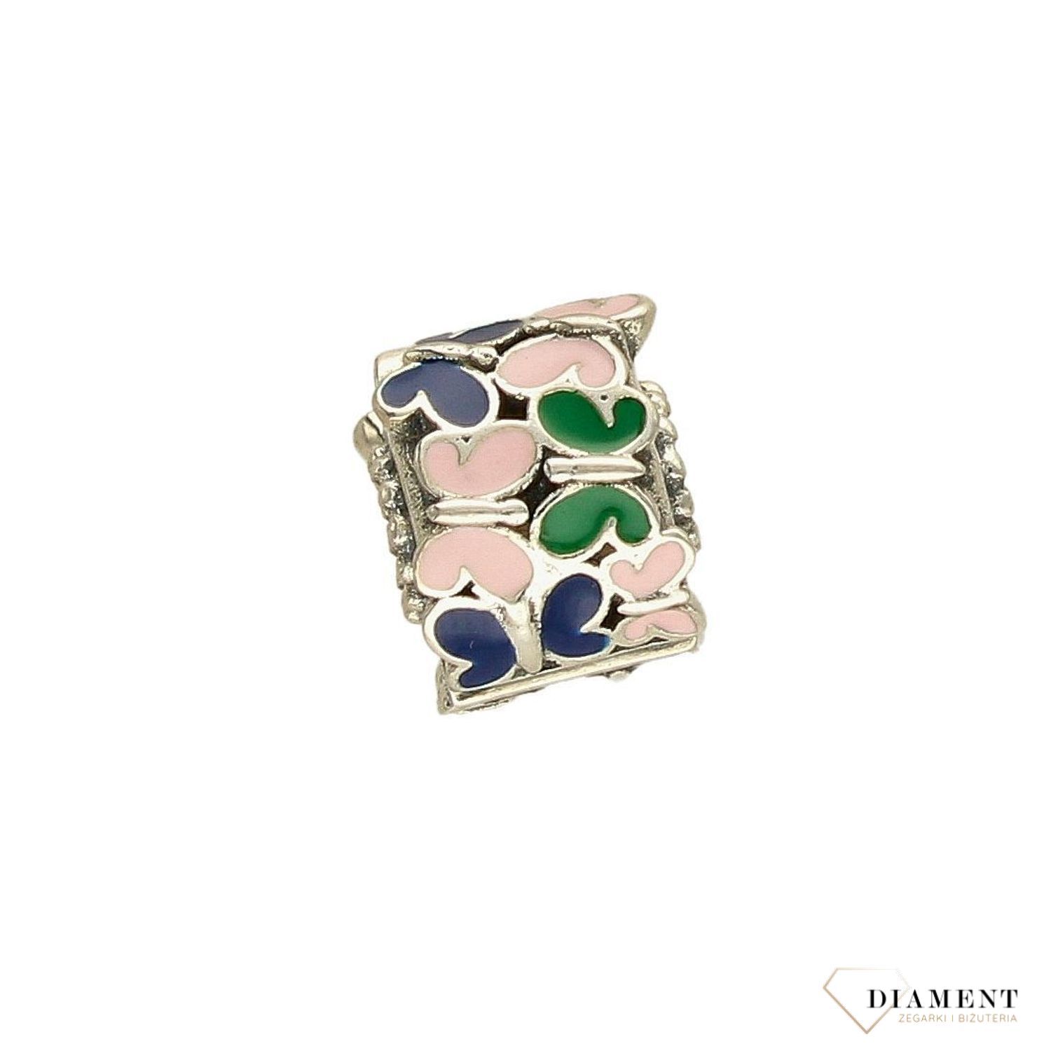 Charms Moments Klips Kolorowe Motylki DIA-CHA-4141-925. Modny charms do bransoletki klips Kolorowe motylki.jpg
