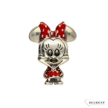 Charms Moments Myszka Minnie z czerwoną emalią DIA-CHA-4145-925. Modny charms z motywem Myszki Minnie ozdobiony czerwoną emalią.jpg