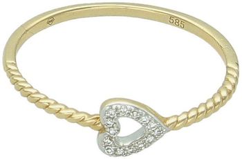 Pierścionek złoty DIAMENT 585, serce, diamenty R60117Y Pierścionek złoty DIAMENT 585, złoto z diamentem TEN JEDYNY 0800017716. Pierścionek z brylantami o  wielkości 0,03 ct,14 sztuk o barwie H o.jpg