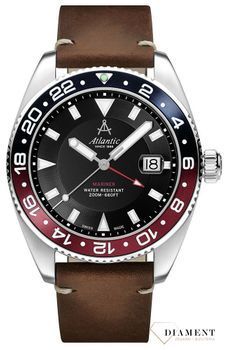 Zegarek męski Atlantic Mariner GMT 80570.41.61 na brązowym pasku.jpg