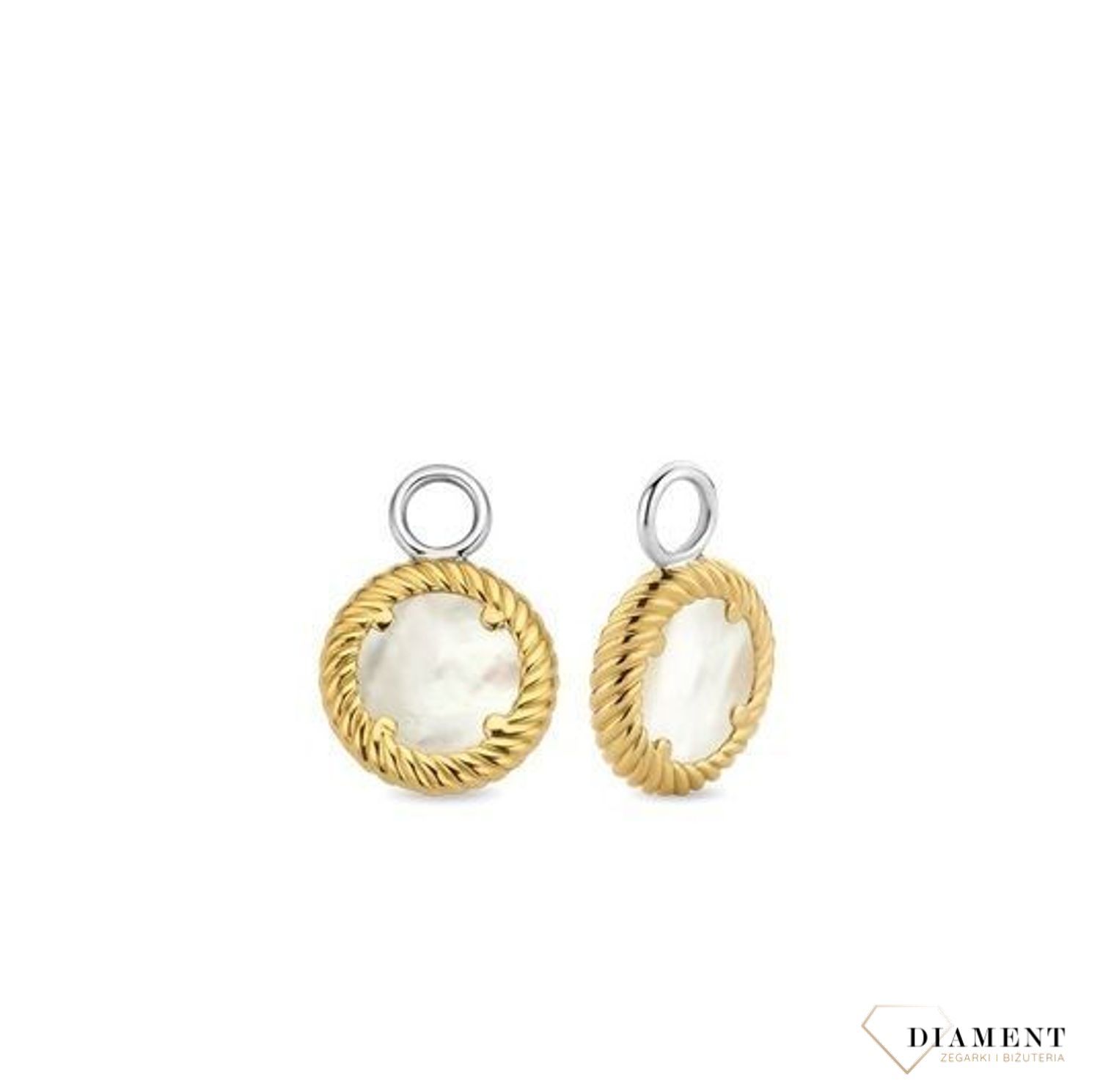 Srebrna zawieszka do kolczyków TI SENTO kółka z masą perłową 9218MWcc.jpg