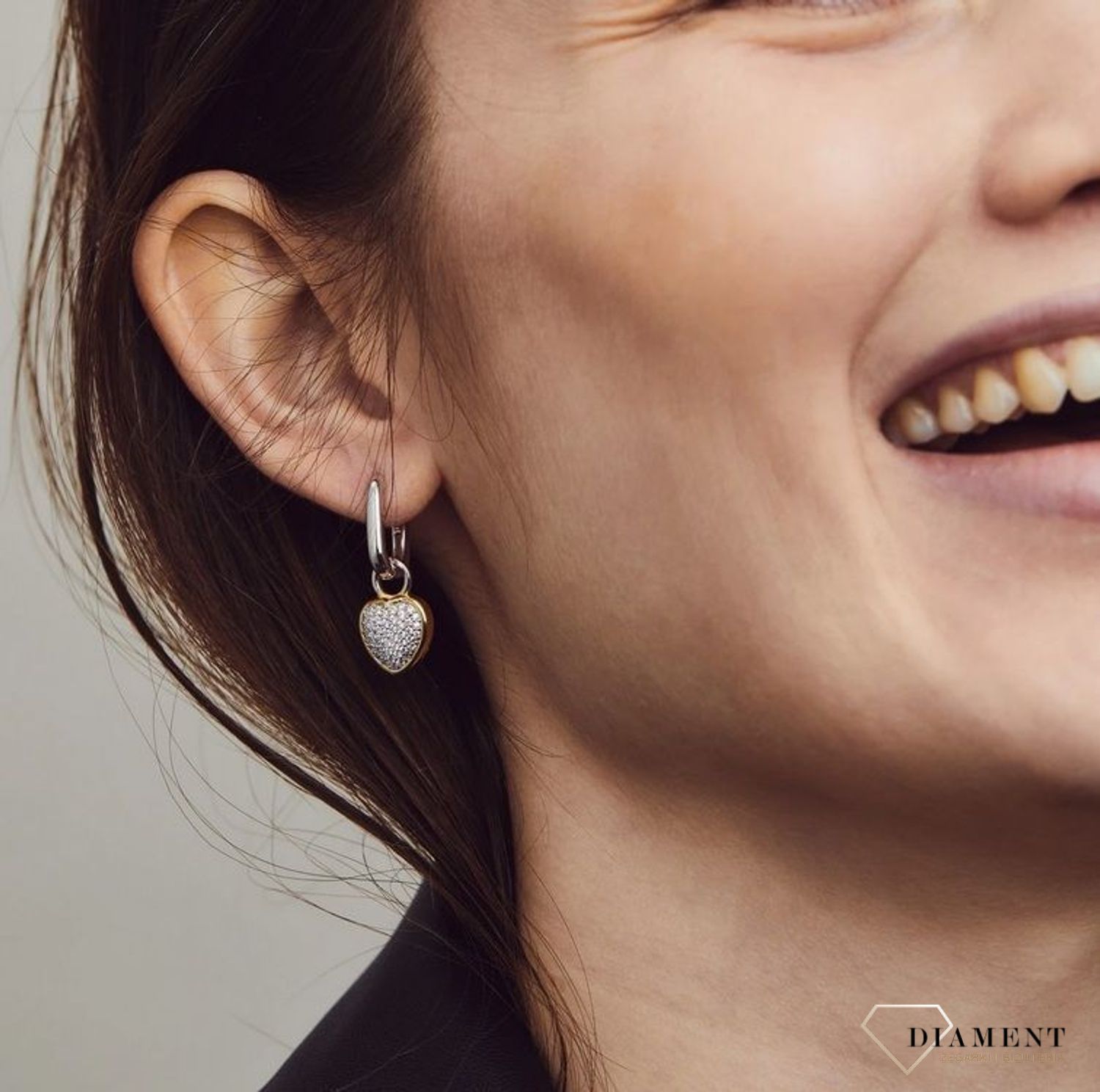 Zawieszka do kolczyków srebrne TI SENTO serca z cyrkonią 9232ZY. Srebrna zawieszka do kolczyków w kształcie wypukłych serc (6).jpg