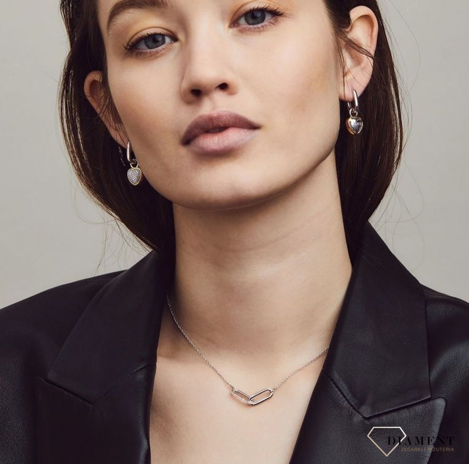 Zawieszka do kolczyków srebrne TI SENTO serca z cyrkonią 9232ZY. Srebrna zawieszka do kolczyków w kształcie wypukłych serc (6).jpg