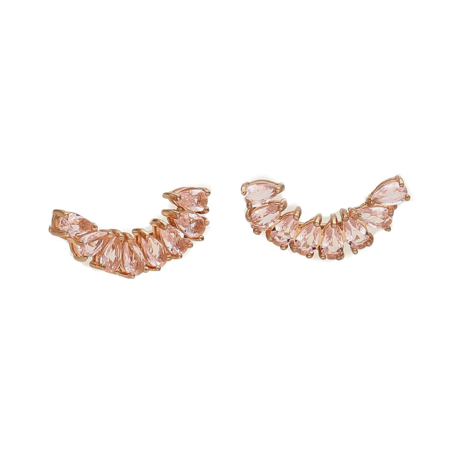 Kolczyki do ślubu LineArgent pozłacane różowe cyrkonie A-15804-R.jpg