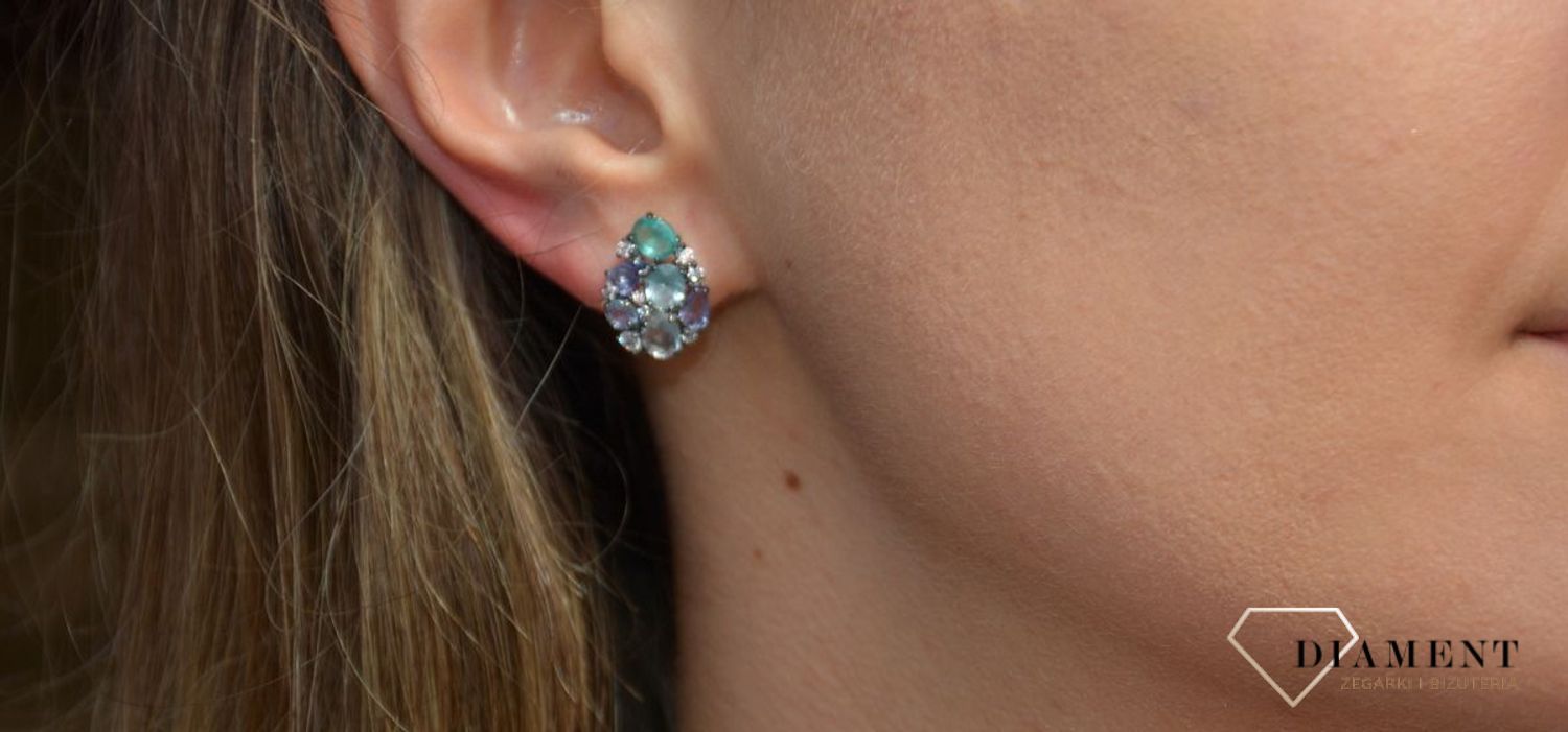 Kolczyki srebrne kolorowe cyrkonie LineArgent A-16143 srebrne kolorowe cyrkonie.jpg