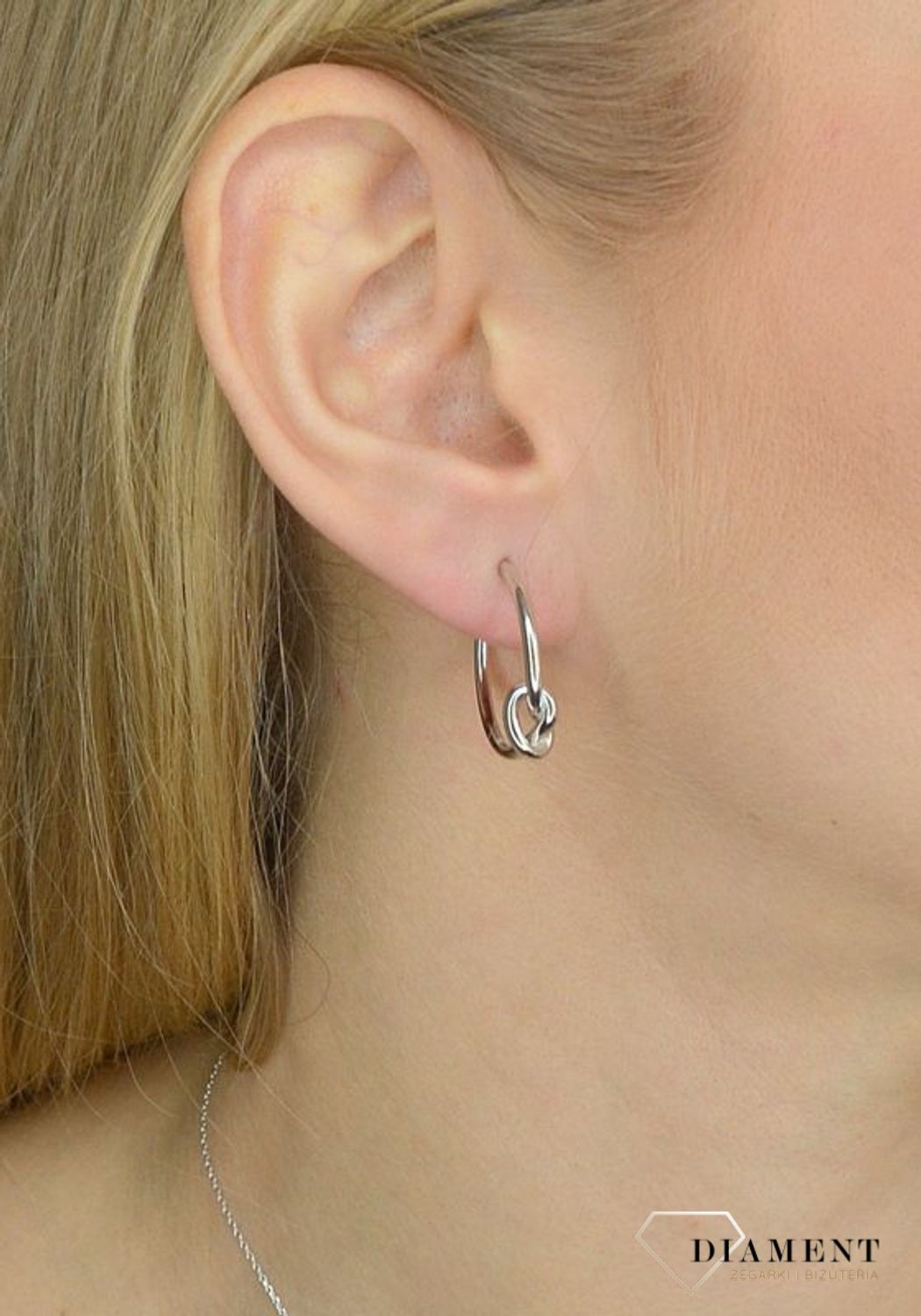 Kolczyki srebrne koła 'zaplątana miłość' A-17539.jpg