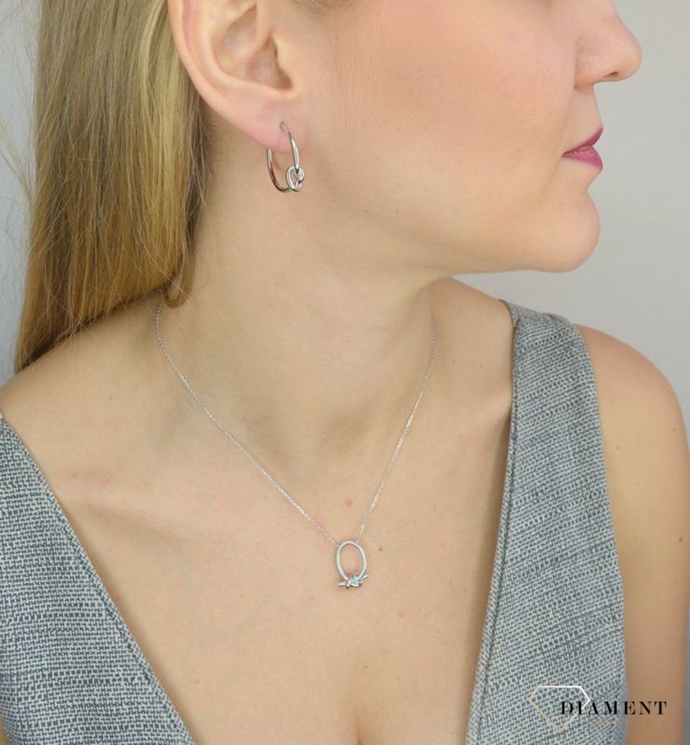 Kolczyki srebrne koła 'zaplątana miłość' A-17539.jpg