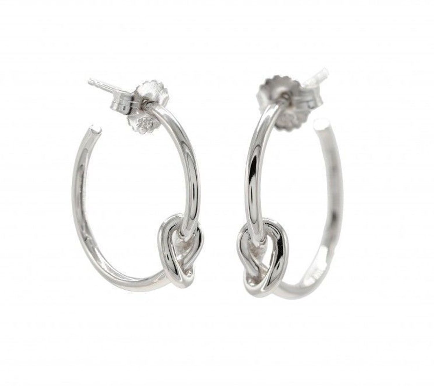 Kolczyki srebrne koła 'zaplątana miłość' A-17539.jpg