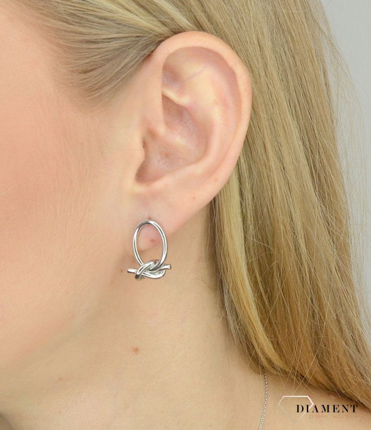 Kolczyki srebrne owalne 'zaplątana miłość' A-17832.jpg