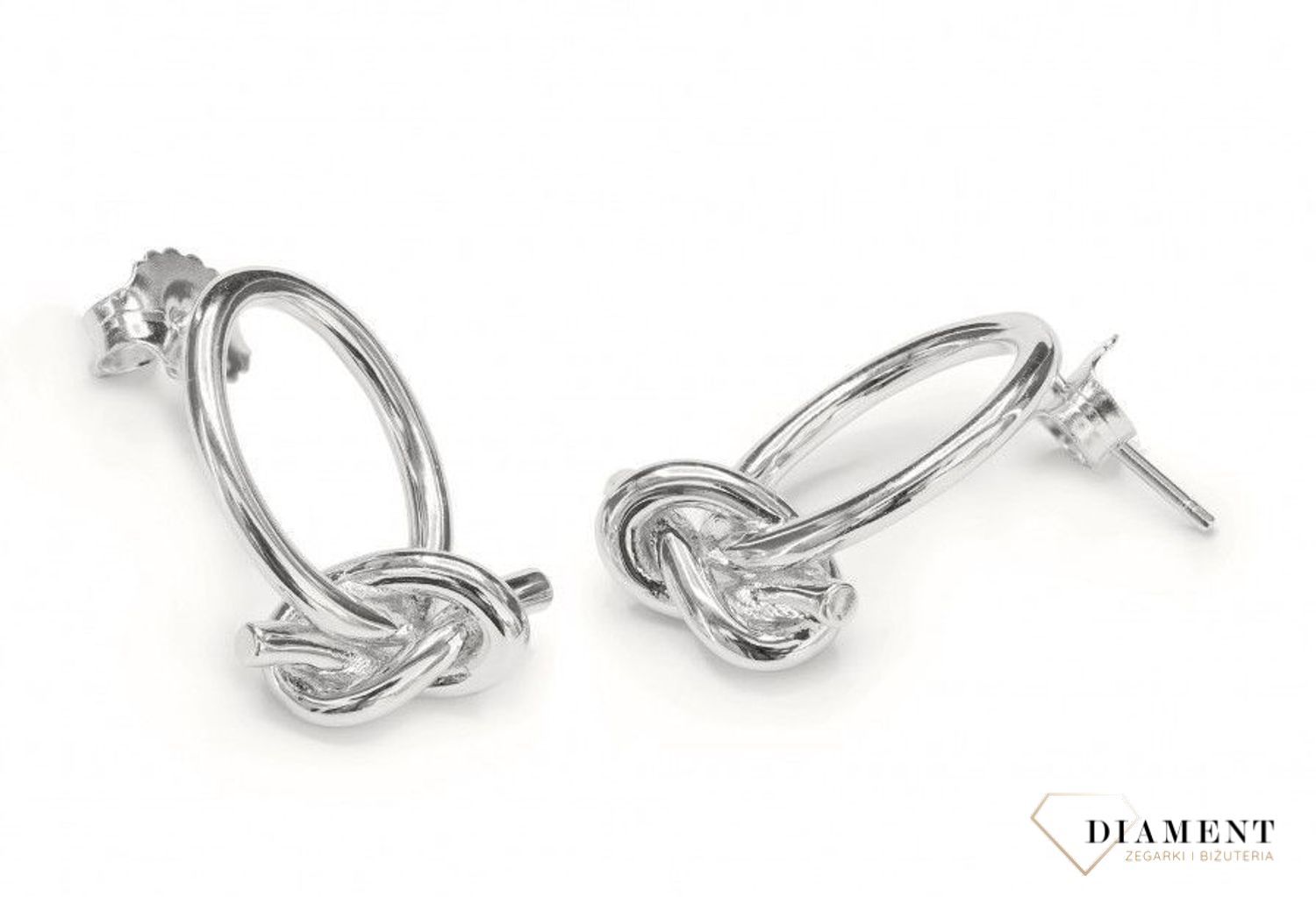 Kolczyki srebrne owalne 'zaplątana miłość' A-17832.jpg