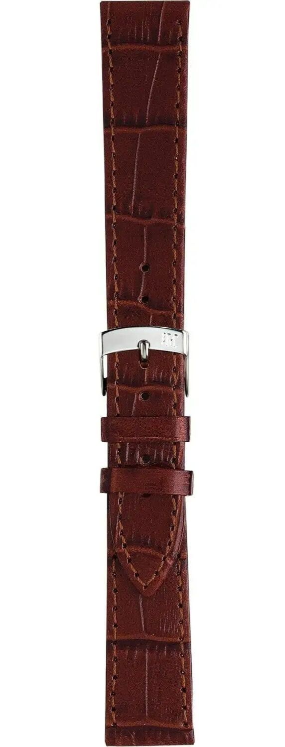 Brązowy, skórzany pasek do zegarka Morellato Kajman Alligatore A01X2524656032CR12 z wytłaczaną skórą krokodyla. Szerokość 12 mm, zapięcie klamra, antyalergiczny, produkt włoski.1.jpg