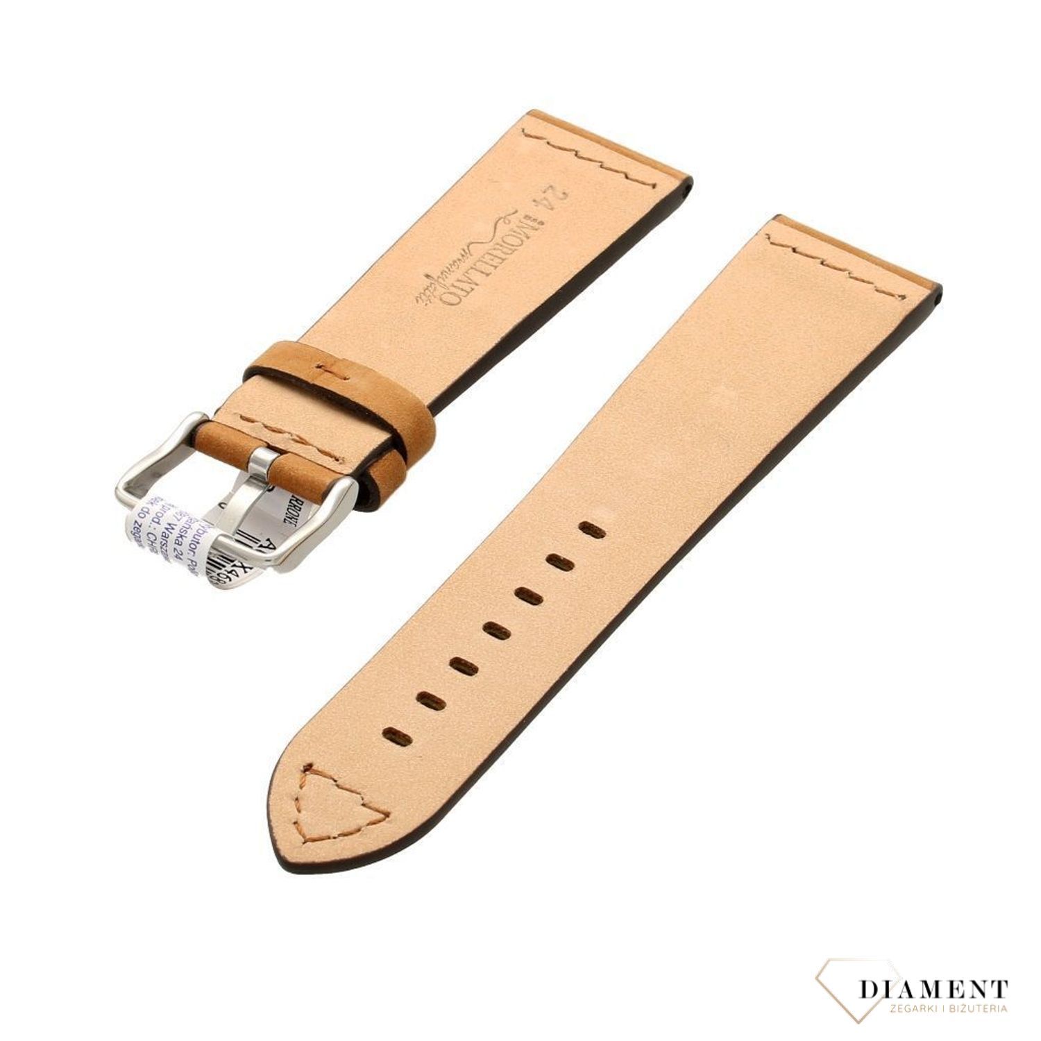Pasek do zegarka 22mm skórzany oryginalny Morellato A01X4683B90037CR22 jasny brąz  (2).jpg