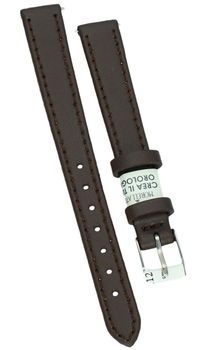 Brązowy pasek skórzany do zegarka Morellato 12 mm A01X5202875032CR12. Quick pin, srebrna błyszcząca sprzączka, skóra naturalna. Włoska jakość i elegancja.11.jpg