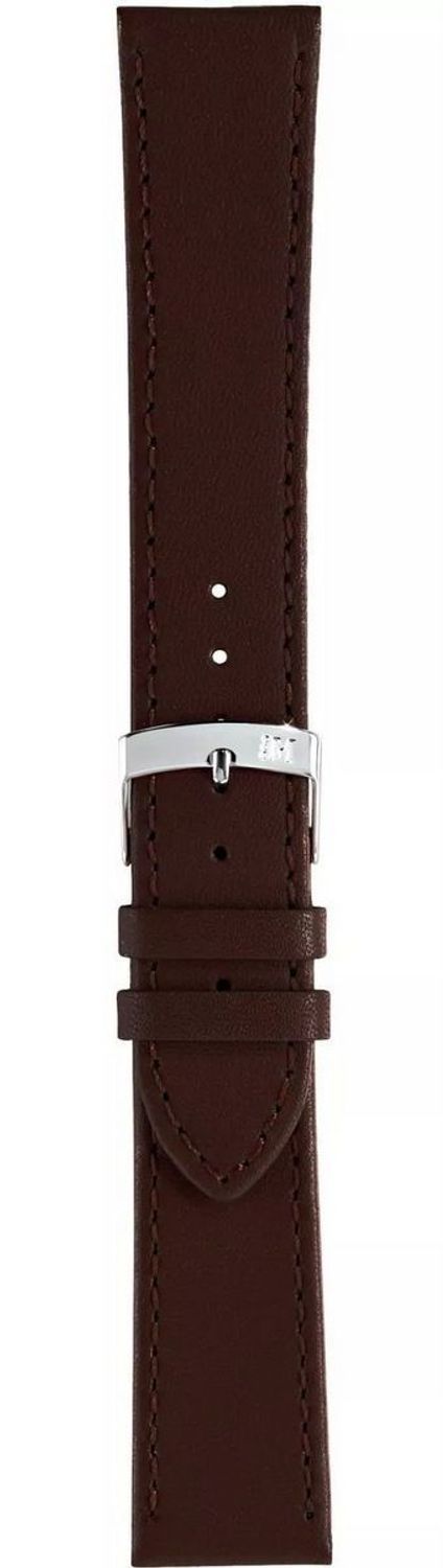 Pasek Morellato A01X5202875032CR20 – skórzany, brązowy, szerokość 20 mm (18 mm przy klamerce), quick pin, srebrna błyszcząca sprzączka. Włoska jakość i wygoda.1.jpg