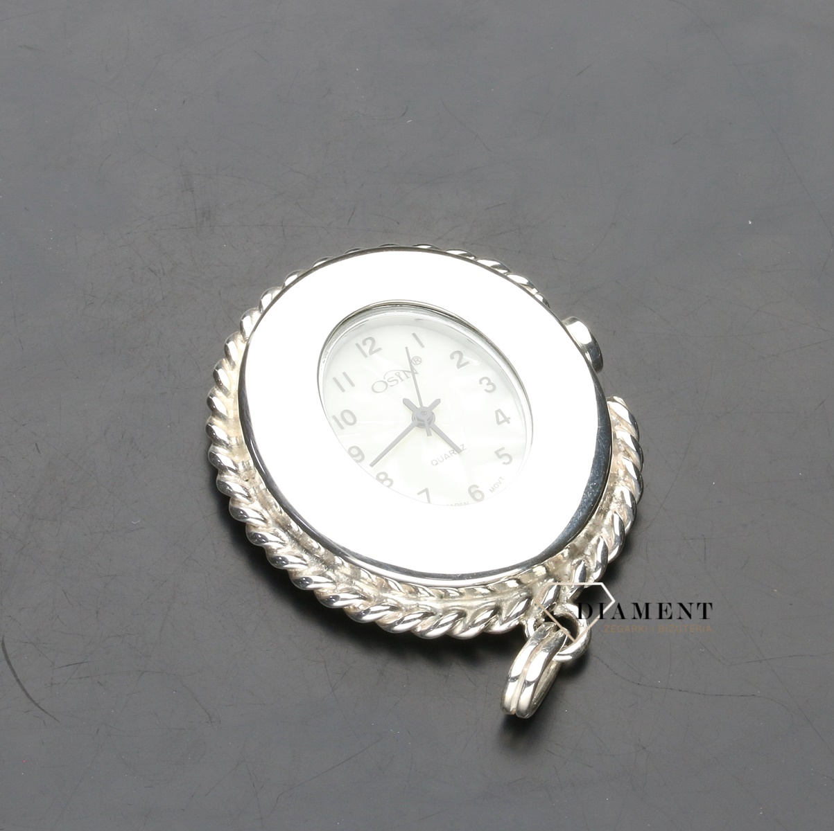 Damski zegarek srebrny marki OSIN A02 w formie zawieszki AG 925.jpg