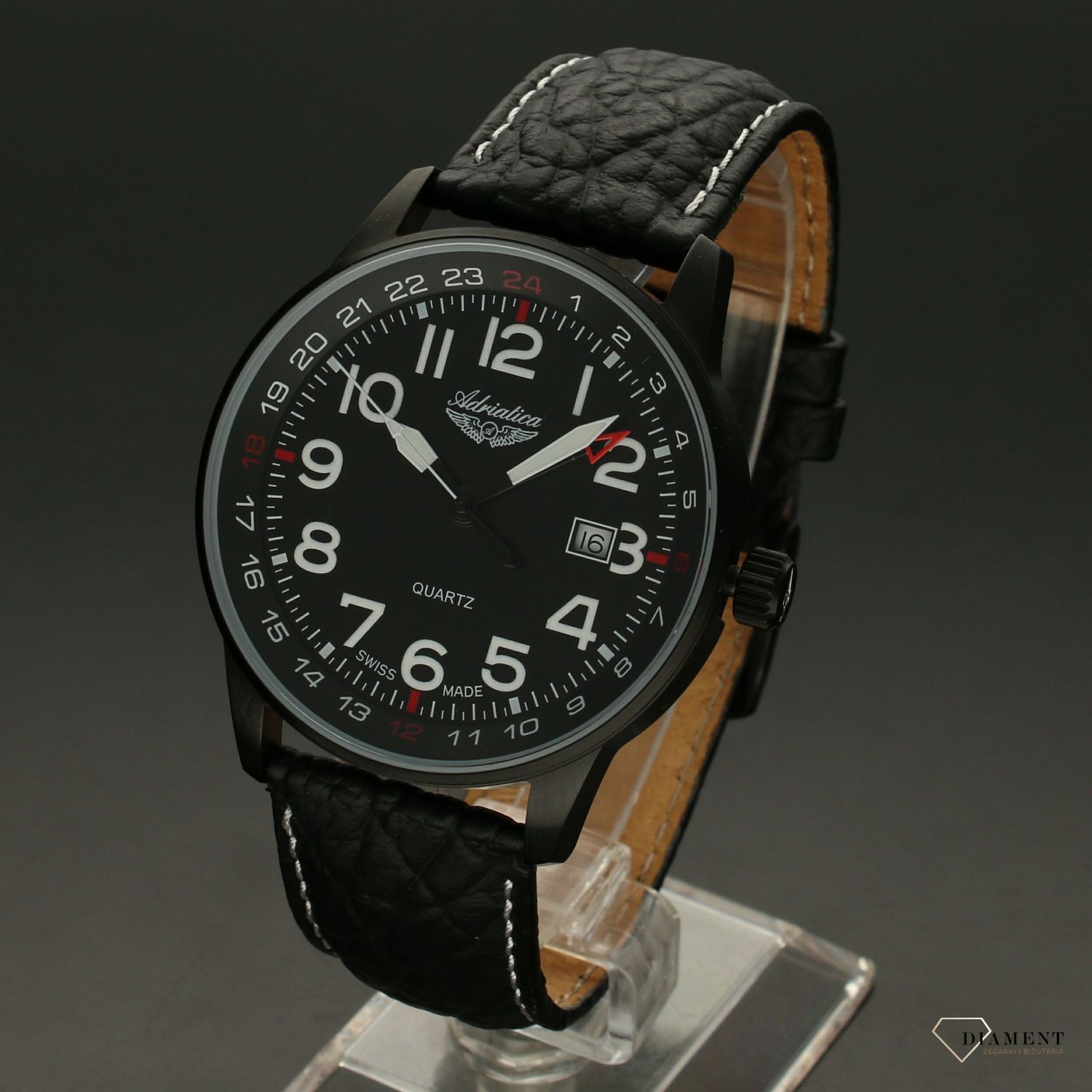 Zegarek męski Adriatica '' Aviator Classic Black '' A1067.B224Q.jpg