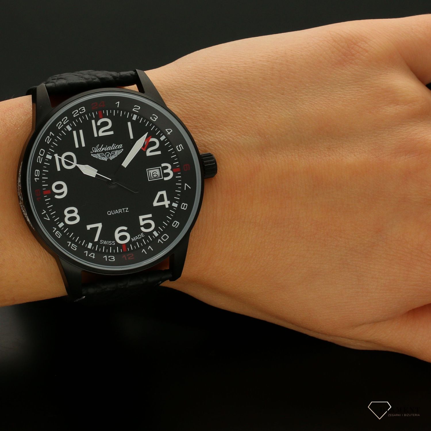 Zegarek męski Adriatica '' Aviator Classic Black '' A1067.B224Q.jpg