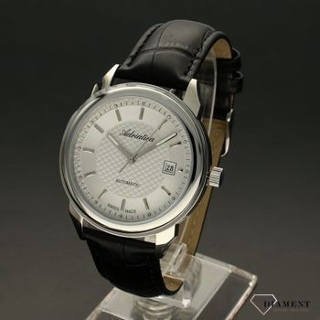 Zegarek męski Adriatica Automatic Czarny pasek A1072.5213A ✅ Zegarek męski w klasycznej odsłonie o eleganckim wyglądzie napędzany mechanicznie z automatycznym naciągiem.  (4).jpg
