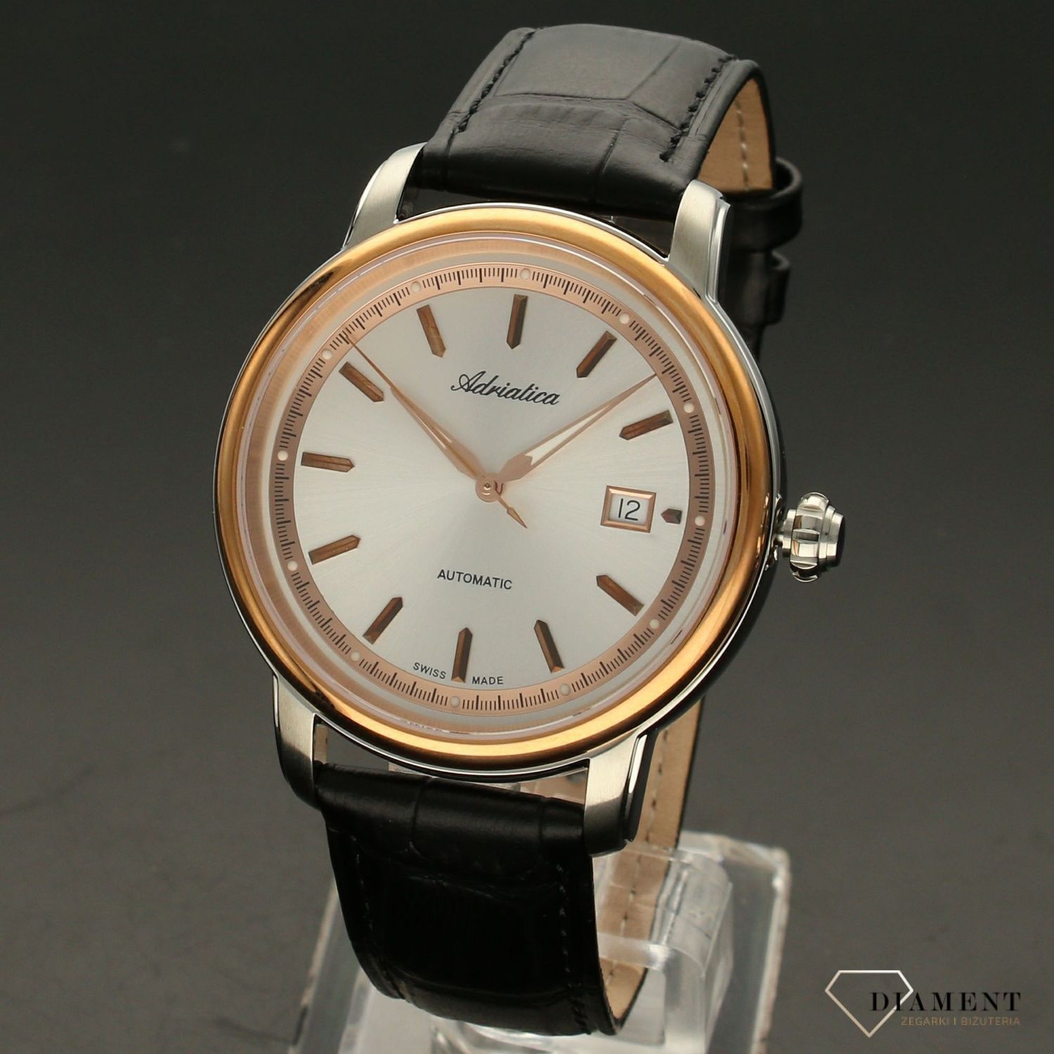 Zegarek męski na pasku Adriatica 'Golden Automatic' A1197.R213A.jpg