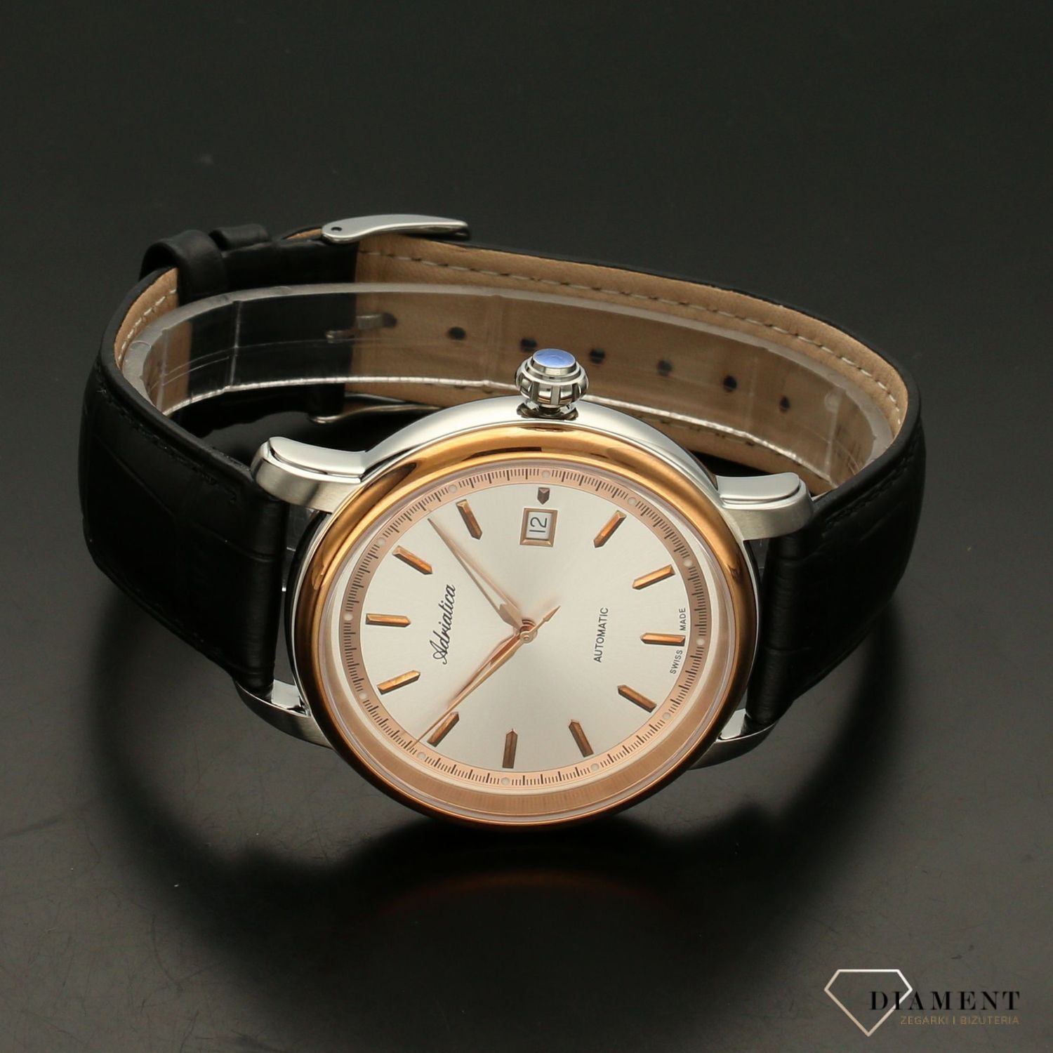 Zegarek męski na pasku Adriatica 'Golden Automatic' A1197.R213A.jpg