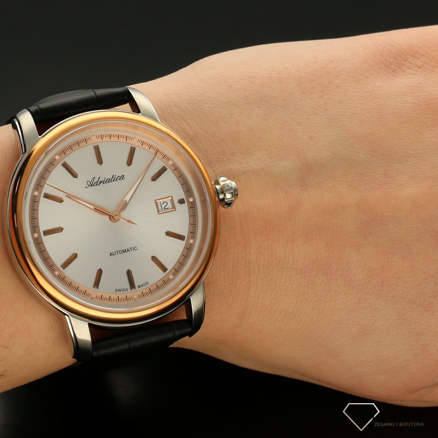 Zegarek męski na pasku Adriatica 'Golden Automatic' A1197.R213A.jpg