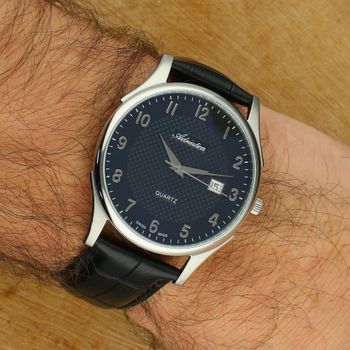 Adriatica A1246.5224Q – Męski Zegarek z Czarną Tarcza i Czarnym Skórzanym Paskiem  Sklep Diament – Autoryzowany Sprzedawca, 2 Lata Gwarancji black.jpg