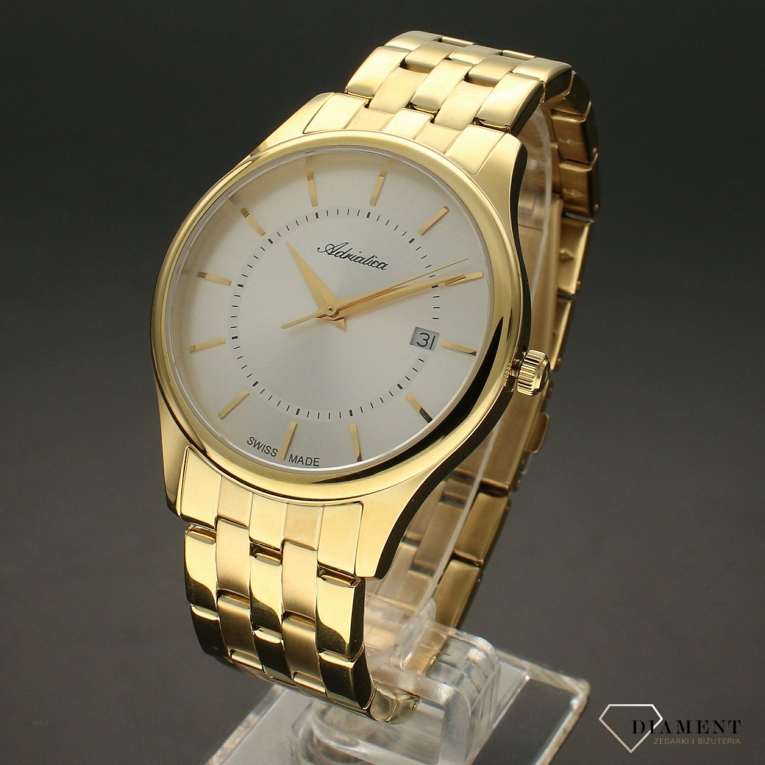 Zegarek męski złoty na bransolecie Adriatica A1279.1113Q.jpg