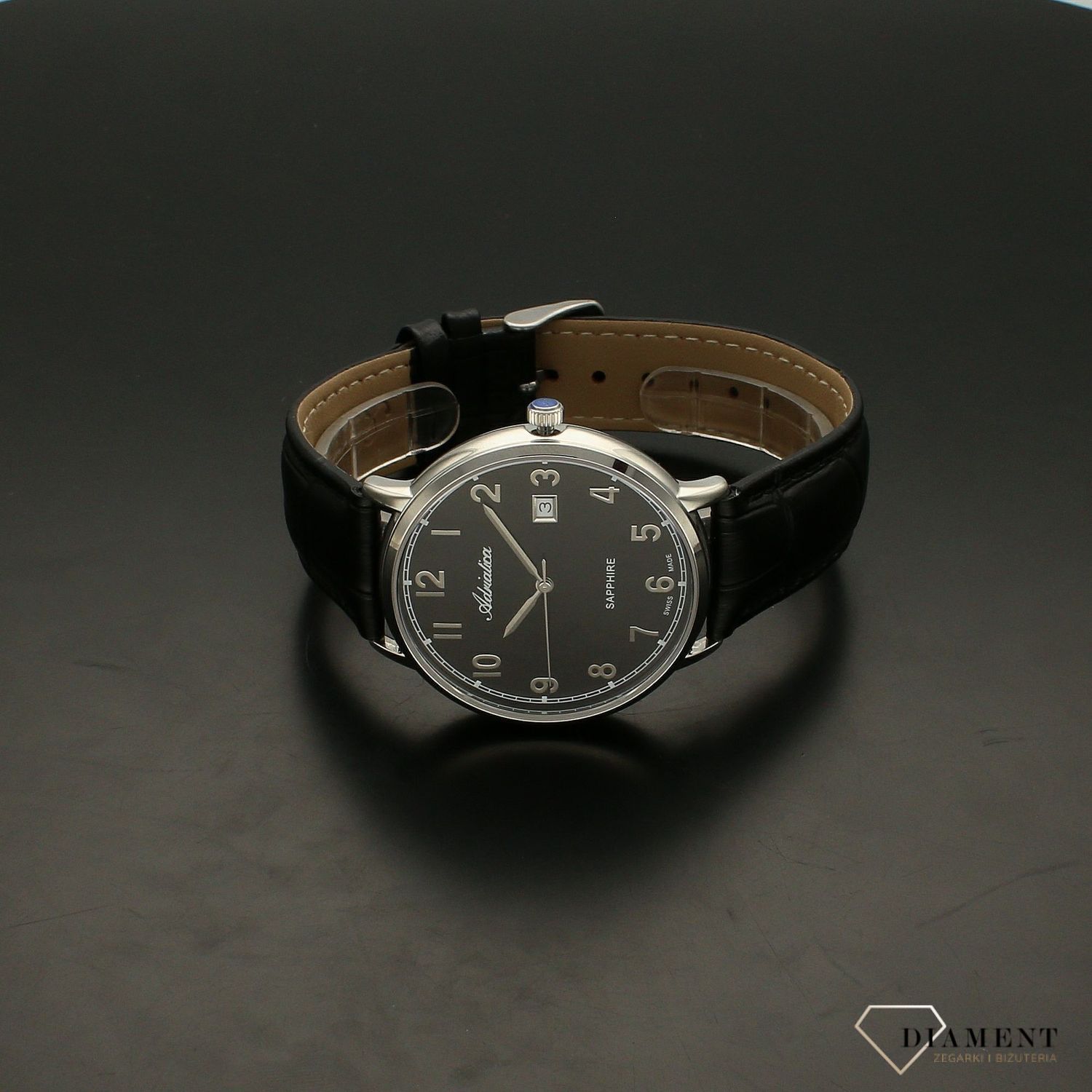 Zegarek męski Adriatica na czarnym pasku A1283.5224Q.webp