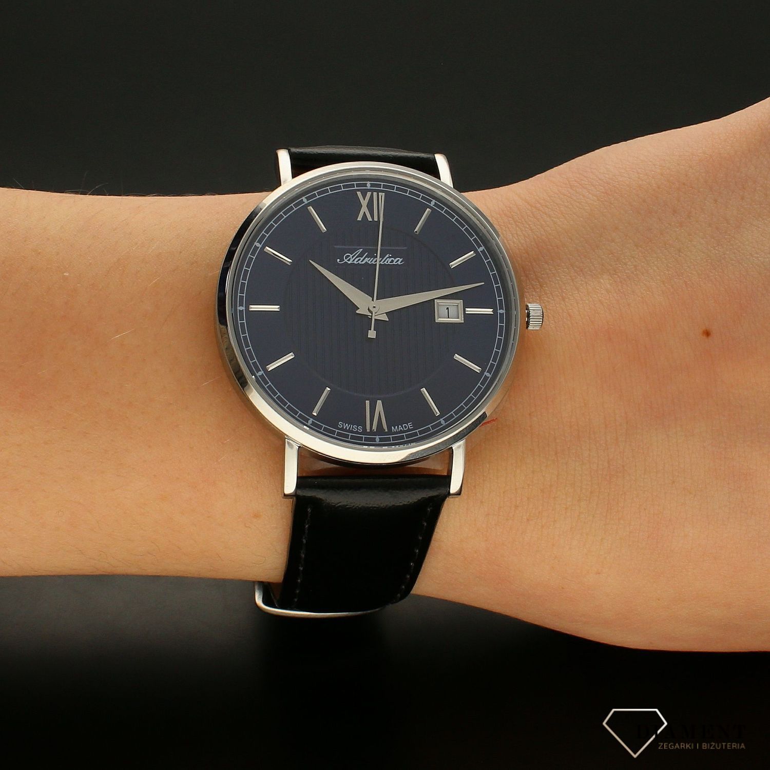 Zegarek męski Adriatica na czarnym pasku A1294.5265Q.webp