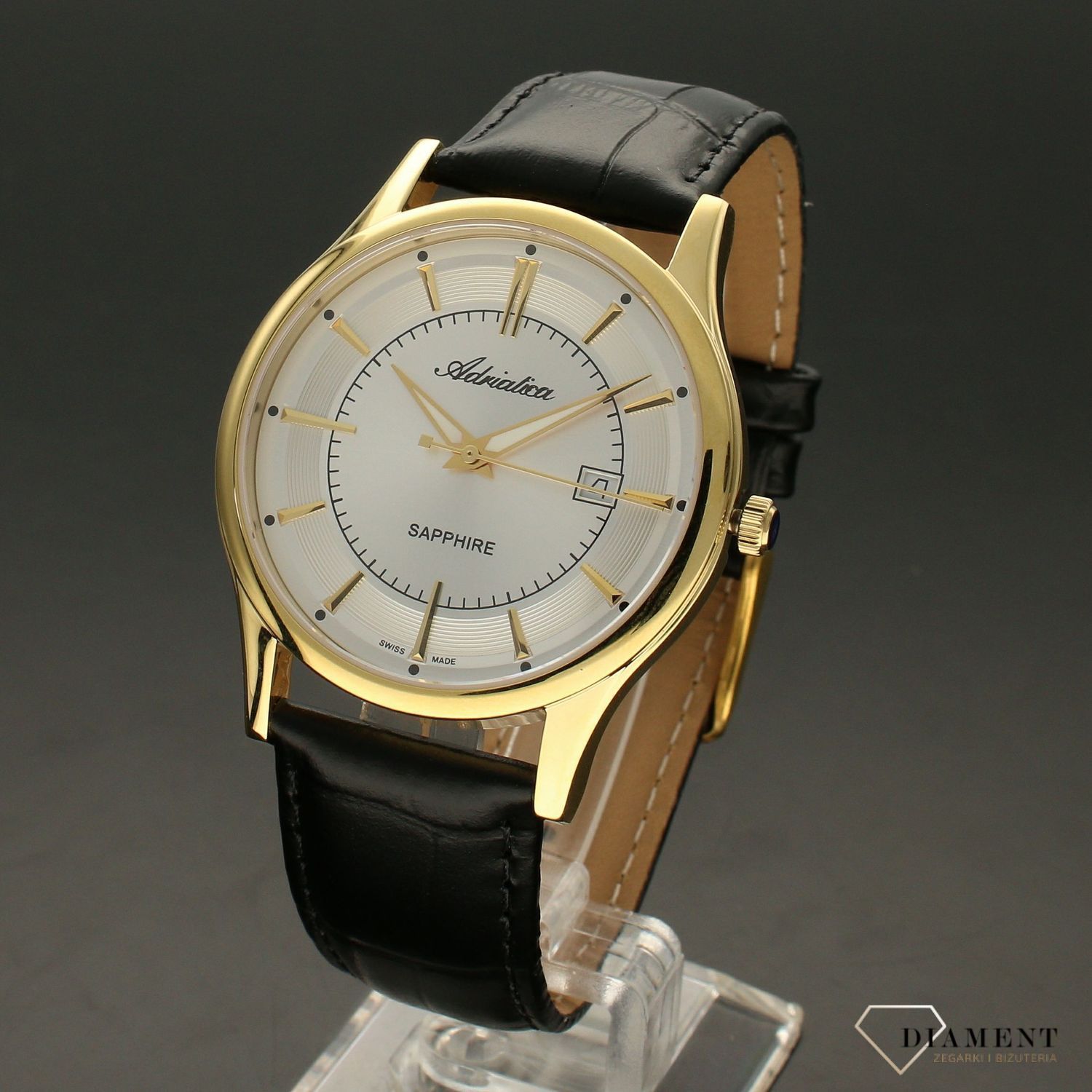 Zegarek męski złoty na pasku Adriatica A1296.1213Q.jpg