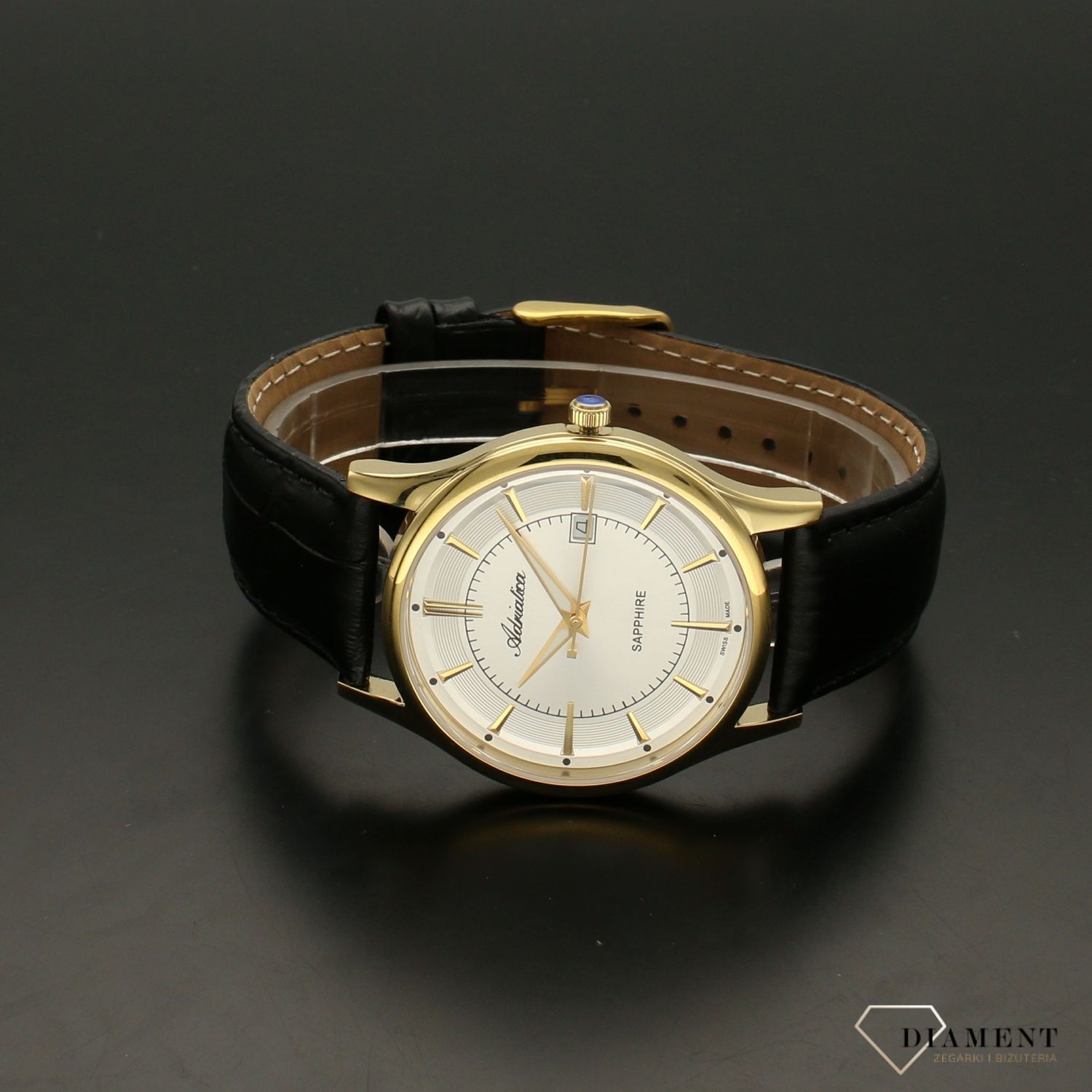 Zegarek męski złoty na pasku Adriatica A1296.1213Q.jpg