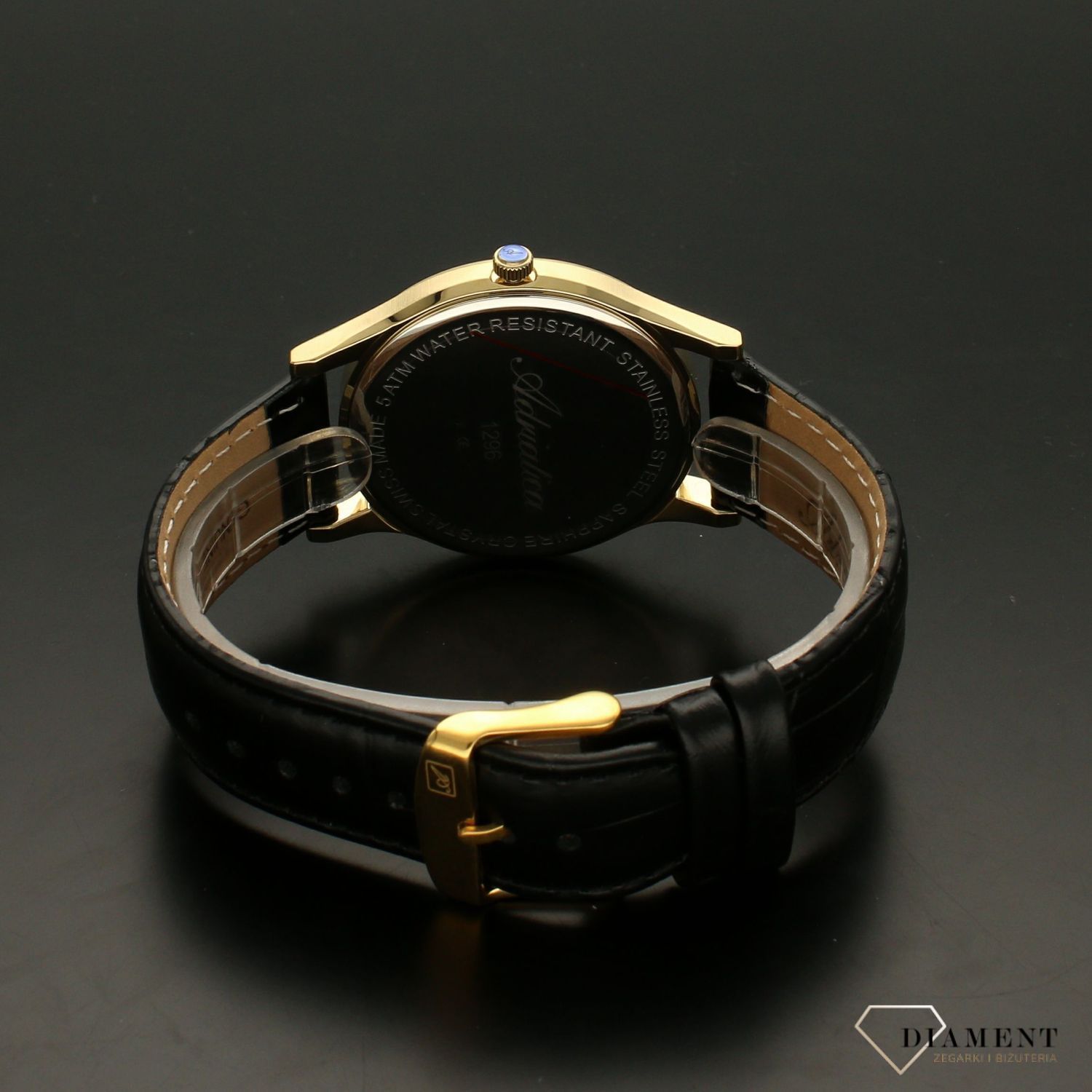 Zegarek męski złoty na pasku Adriatica A1296.1213Q.jpg